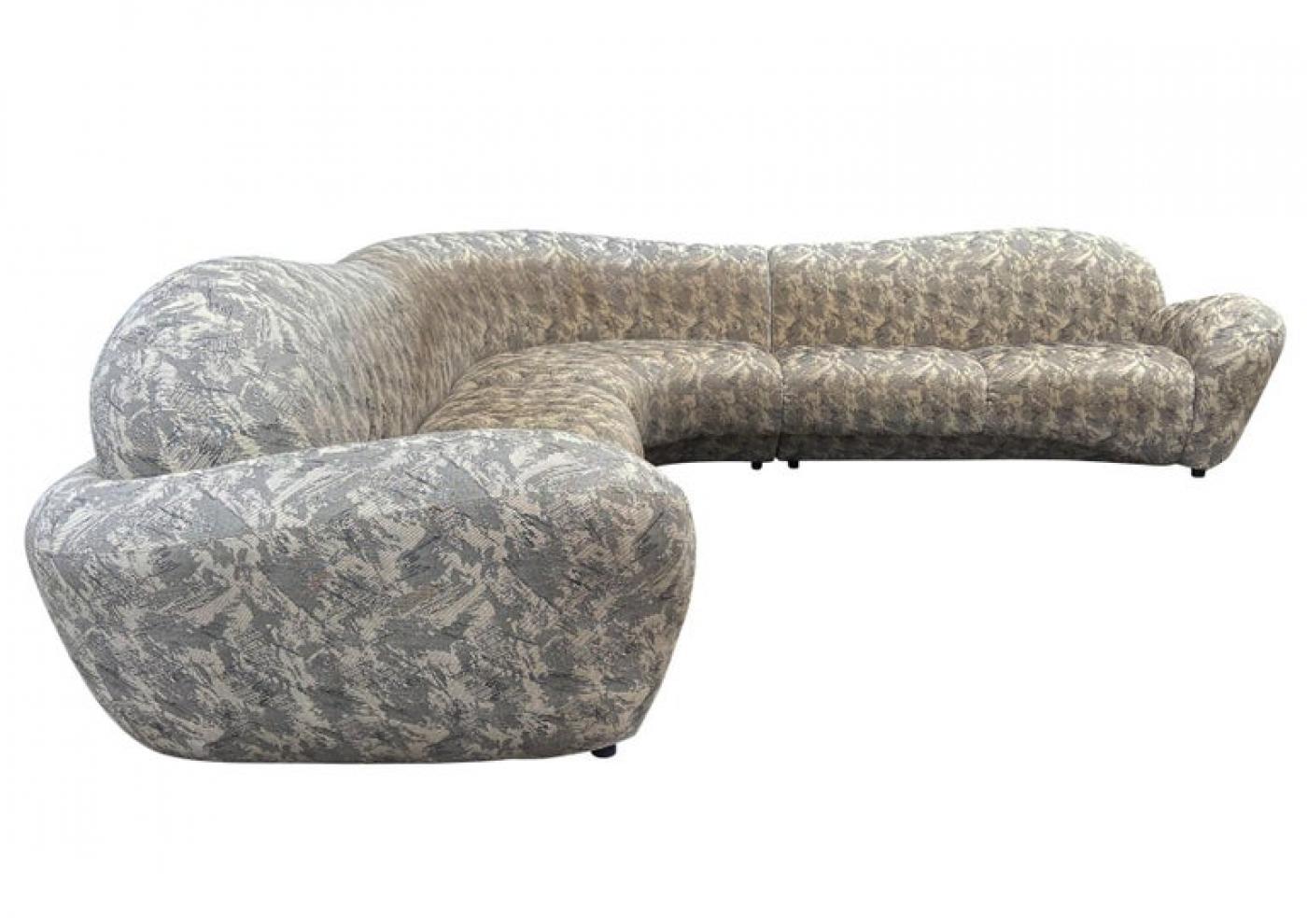 Weiman MidCentury Modern Curved and Sculptural Sectional Serpentine