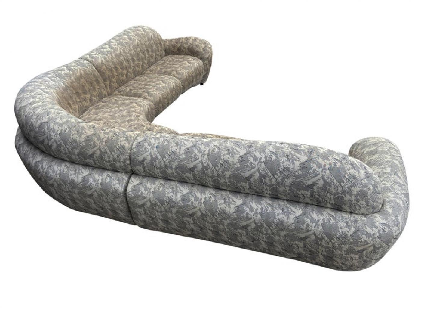 Weiman MidCentury Modern Curved and Sculptural Sectional Serpentine