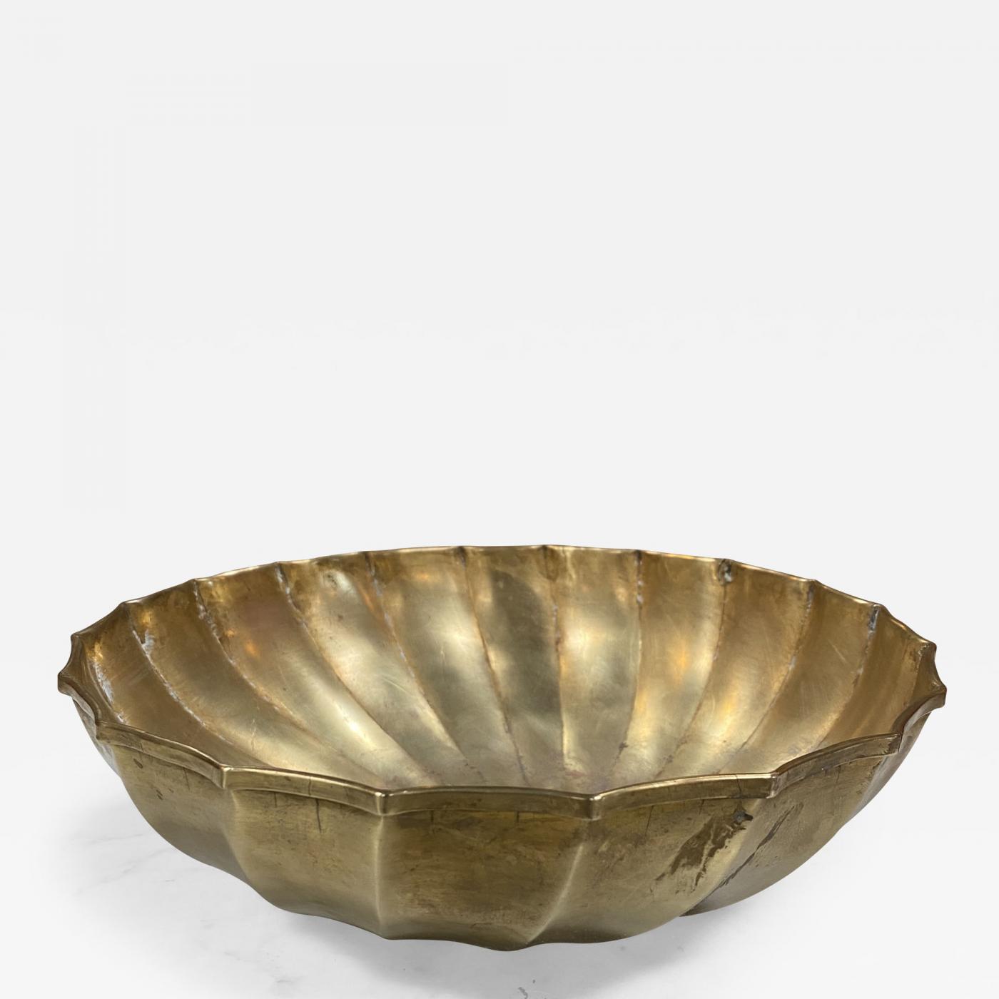 1950s Decorative Italian Brass Bowl
