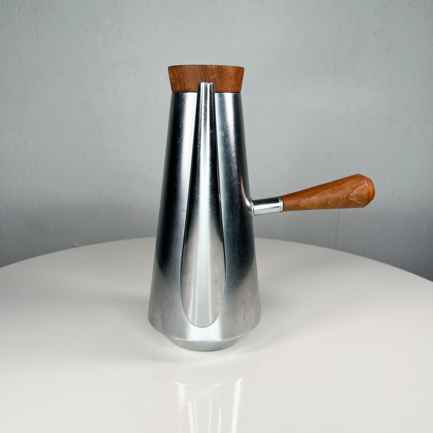 1960s Style Kalmar Italian Coffee Pot Made in Italy Stainless Steel