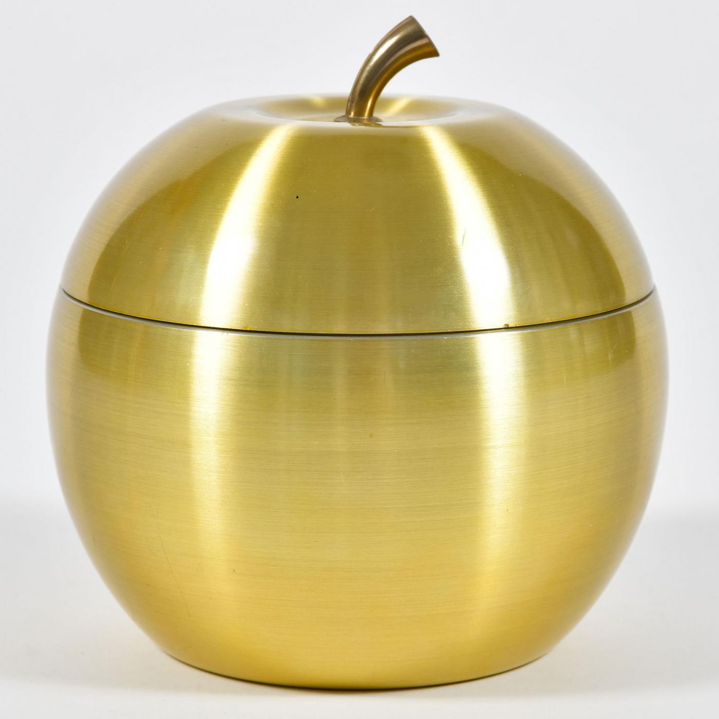 1960s brass 'apple' ice bucket