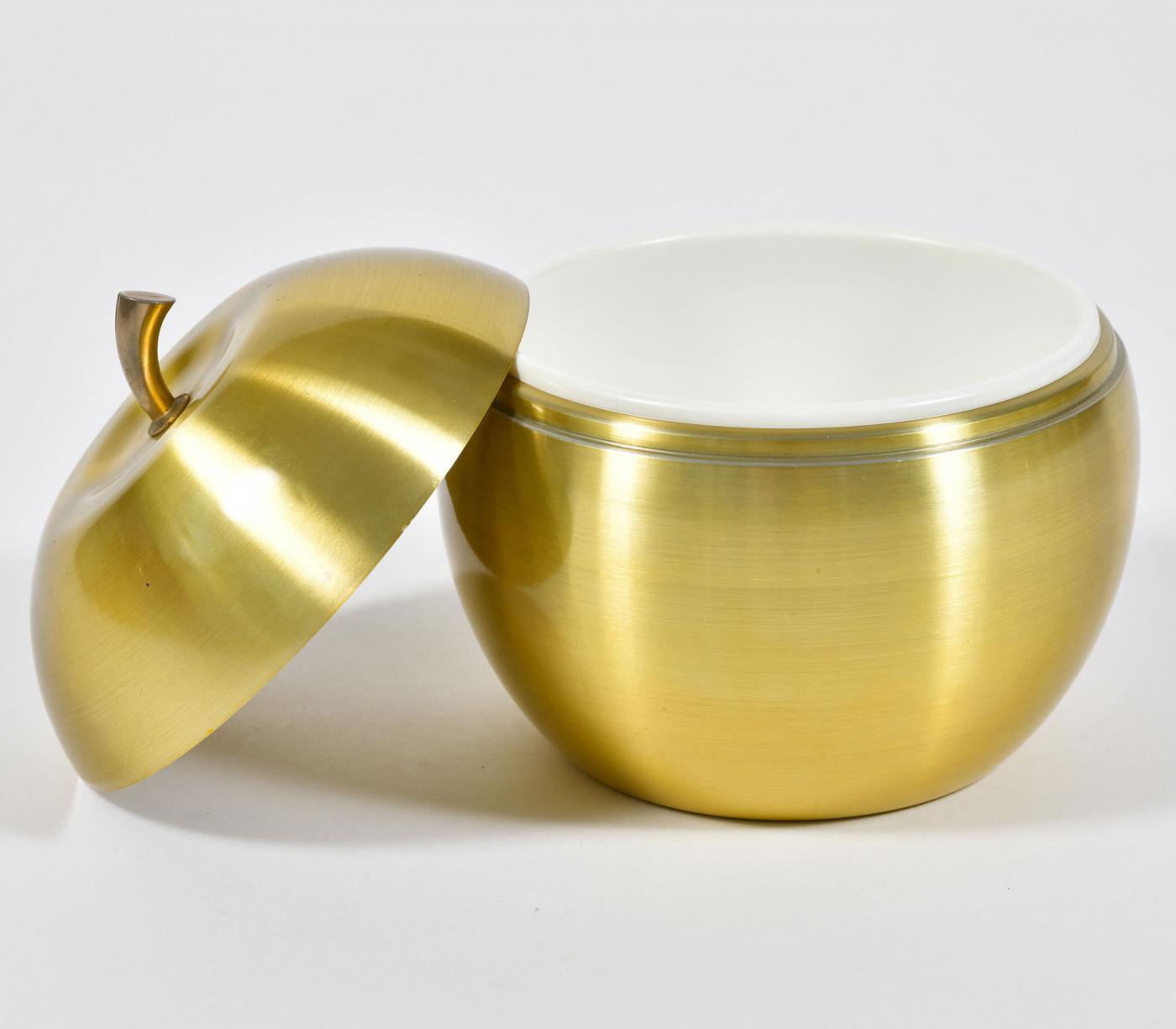 1960s brass 'apple' ice bucket