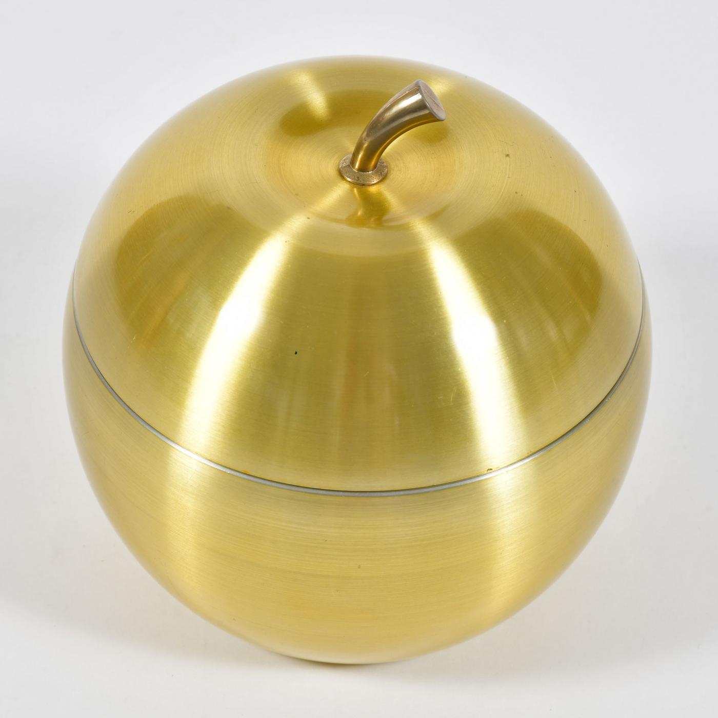 1960s brass 'apple' ice bucket