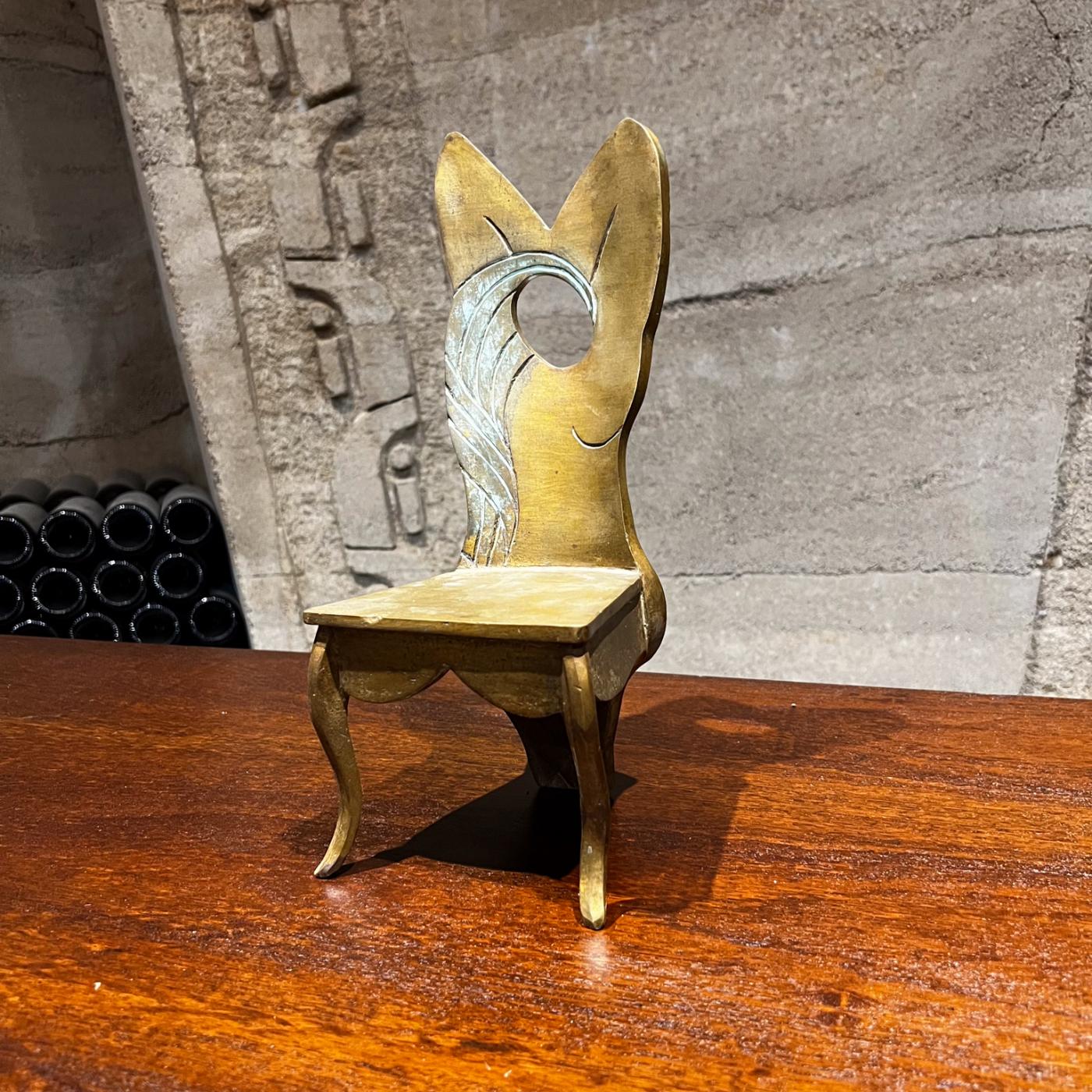 1970s Bronze Chair Sculpture Modern Surrealism Mexico