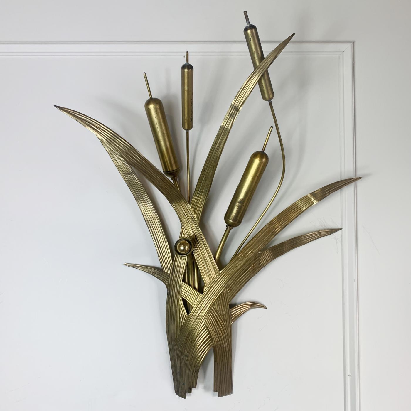 1970's Italian Bulrush Wall Light