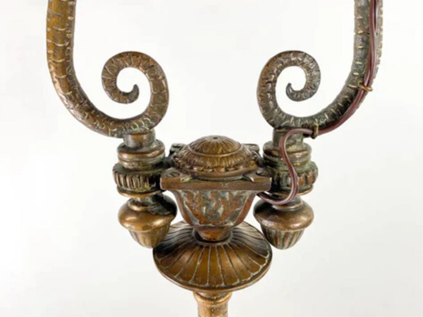 19th Century French Rococo Revival Style Bronze Patinated Dragons Floor ...
