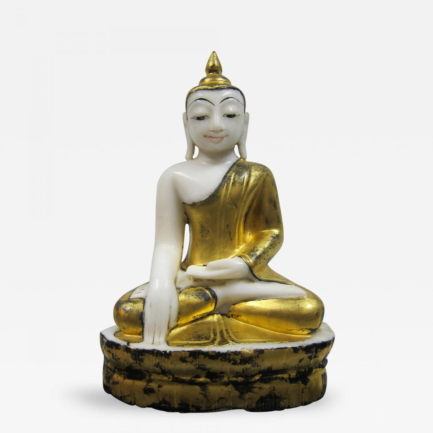Buddha / Buddhism - 19th to 20th Century Burmese Alabaster Buddha