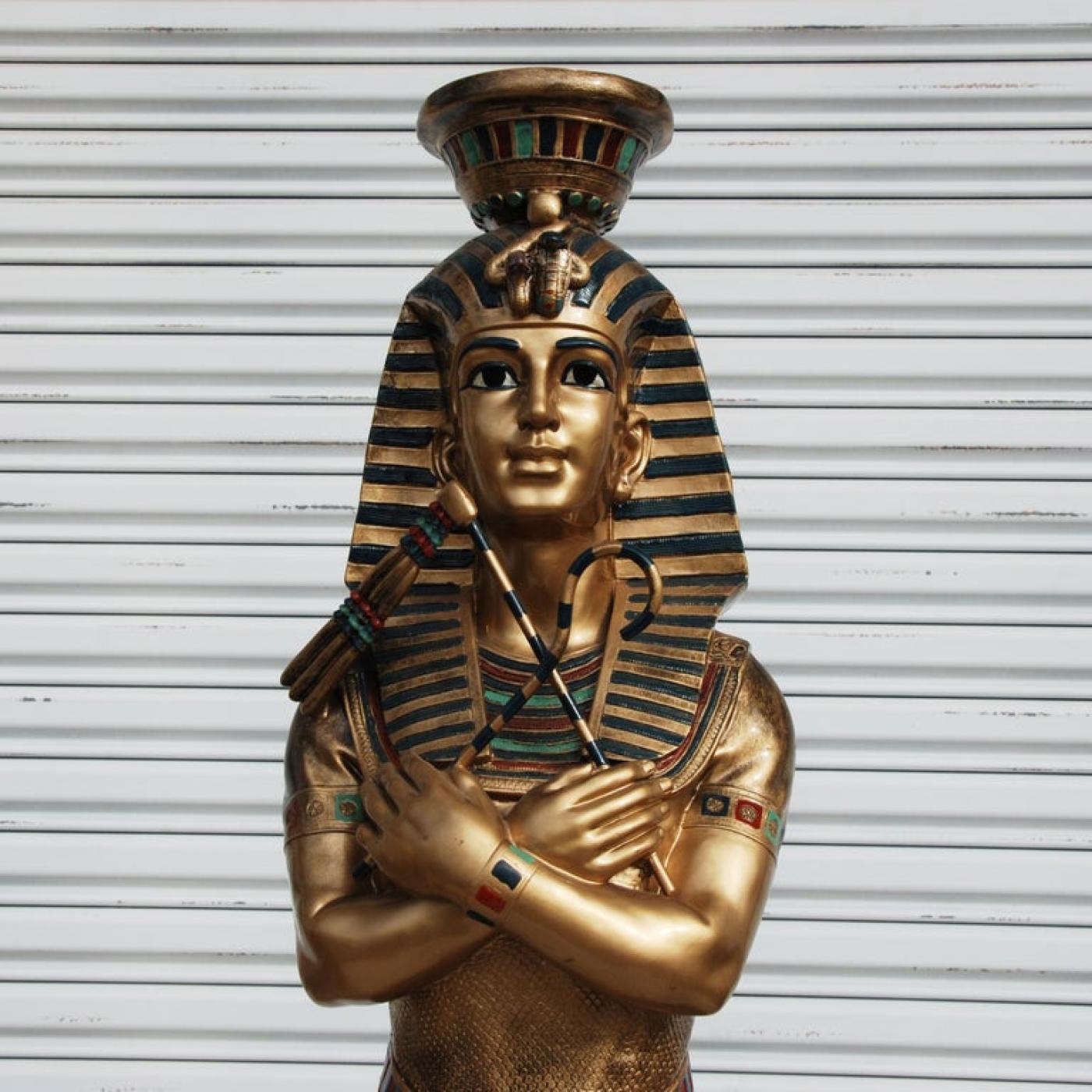 70" Egyptian Pharaoh Statue Floor Lamp