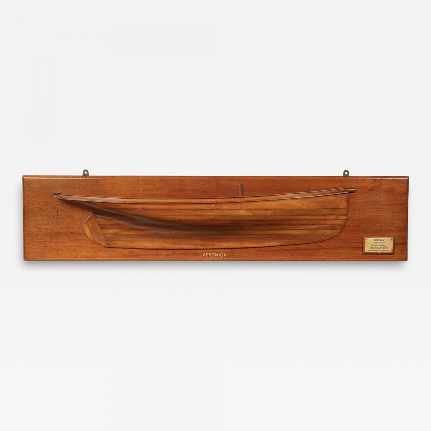 An Exceptional Mounted Builder's Presentation Half Hull Model An Exceptional Mounted Builder's Presentation Half Hull Model