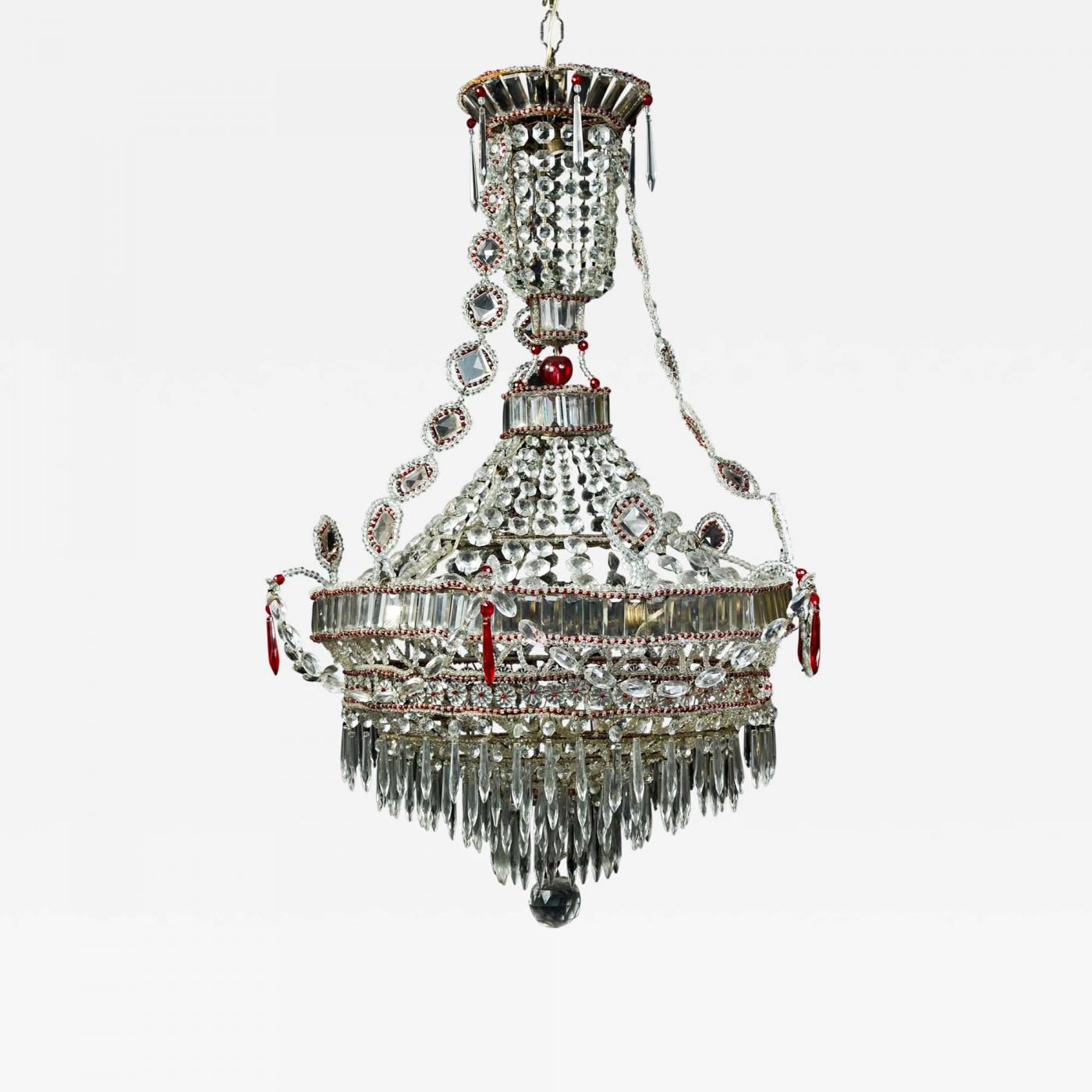 A Fine Antique Italian Louis Xvi Style Crystal And Ruby Glass Chandelier Listings Furniture Lighting Chandeliers And Pendants A Fine Antique Italian Louis Xvi Style Crystal