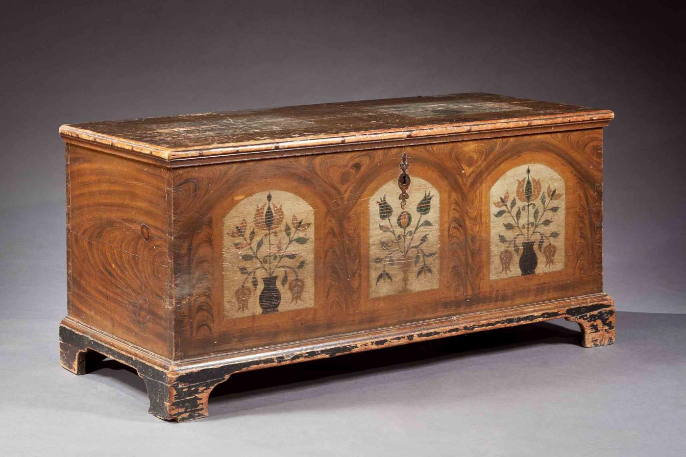 A Fine Painted Dower Chest