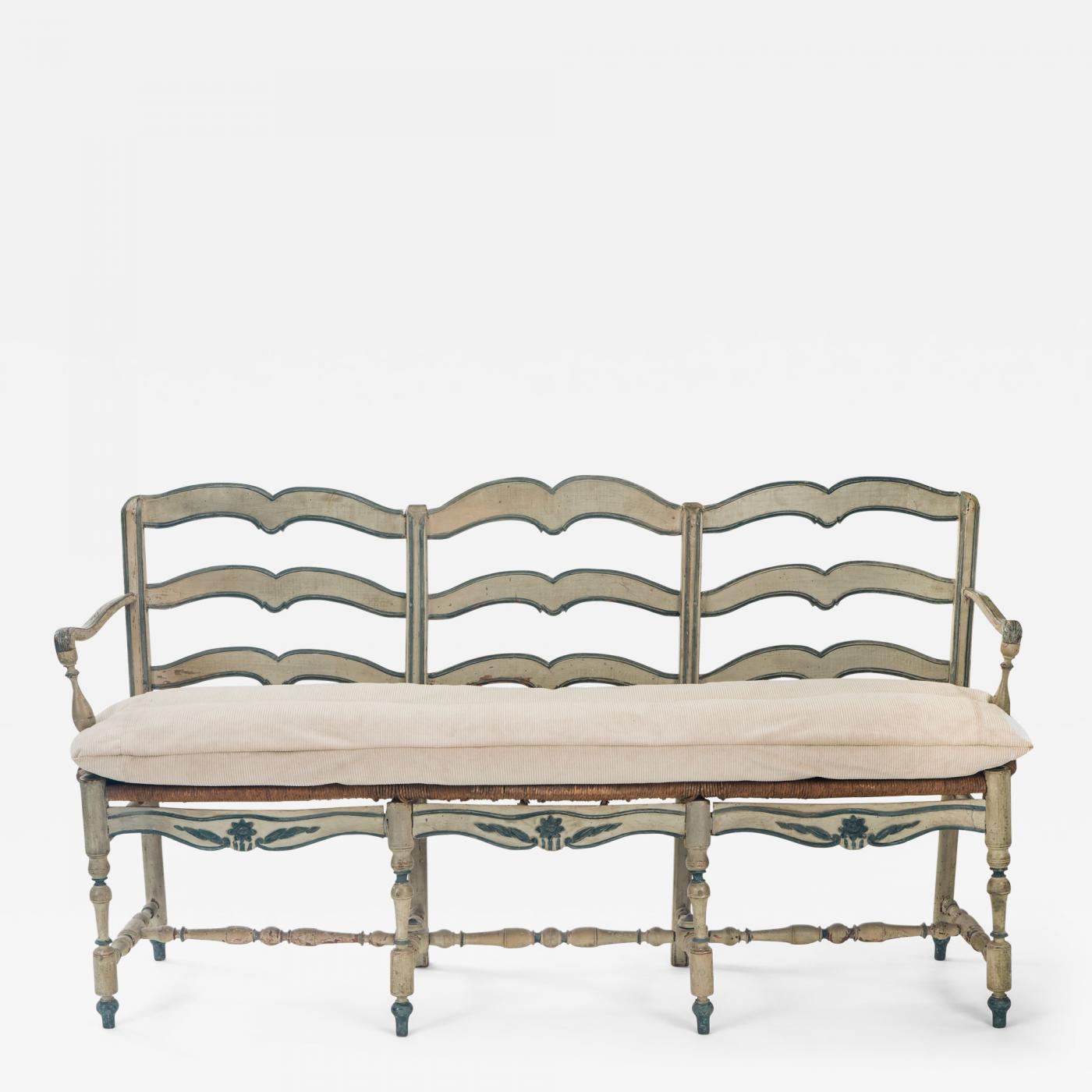 A French Provincial Painted Sofa Bench