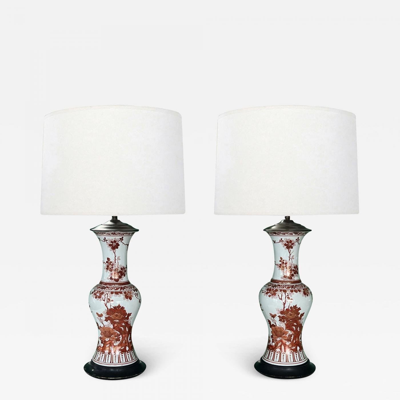 Vintage Genie in the Lamp, Brass with Floral Colored Lacquered