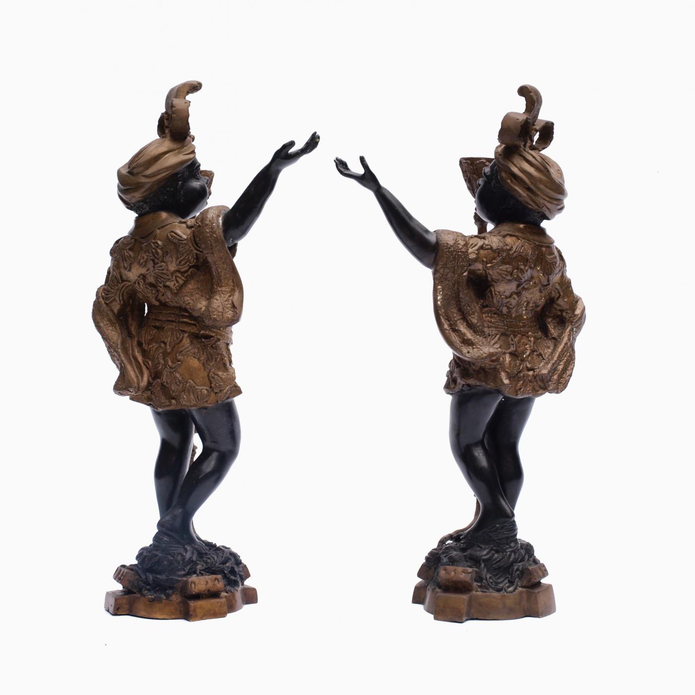 A Pair of Early 20th Century Blackamoor Candle Holders