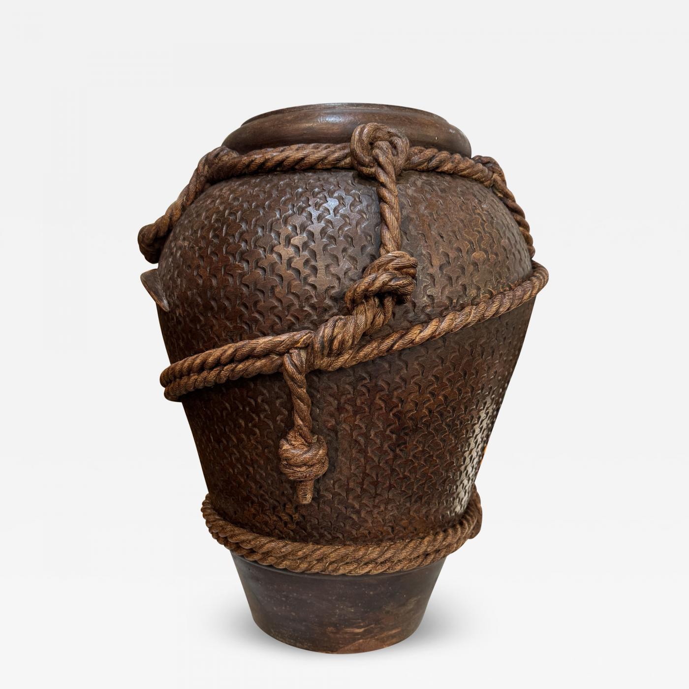 A fabulous Tuscan terracotta rope urn