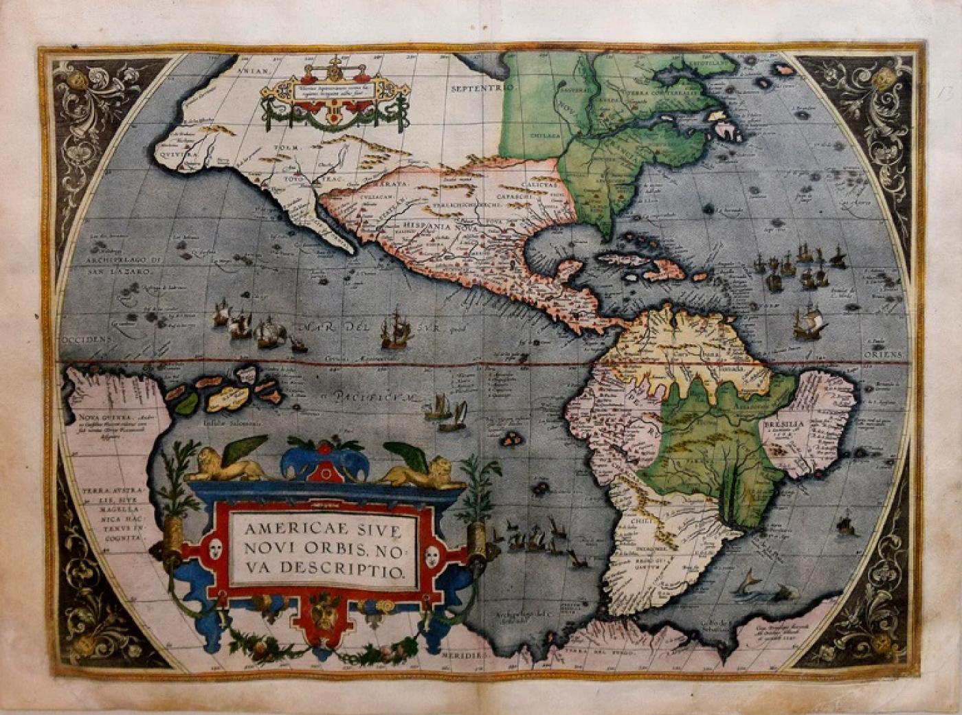 Abraham Ortelius Abraham Ortelius 1527 1598 Americae Sive Novi Orbis Nova Descriptio 0266