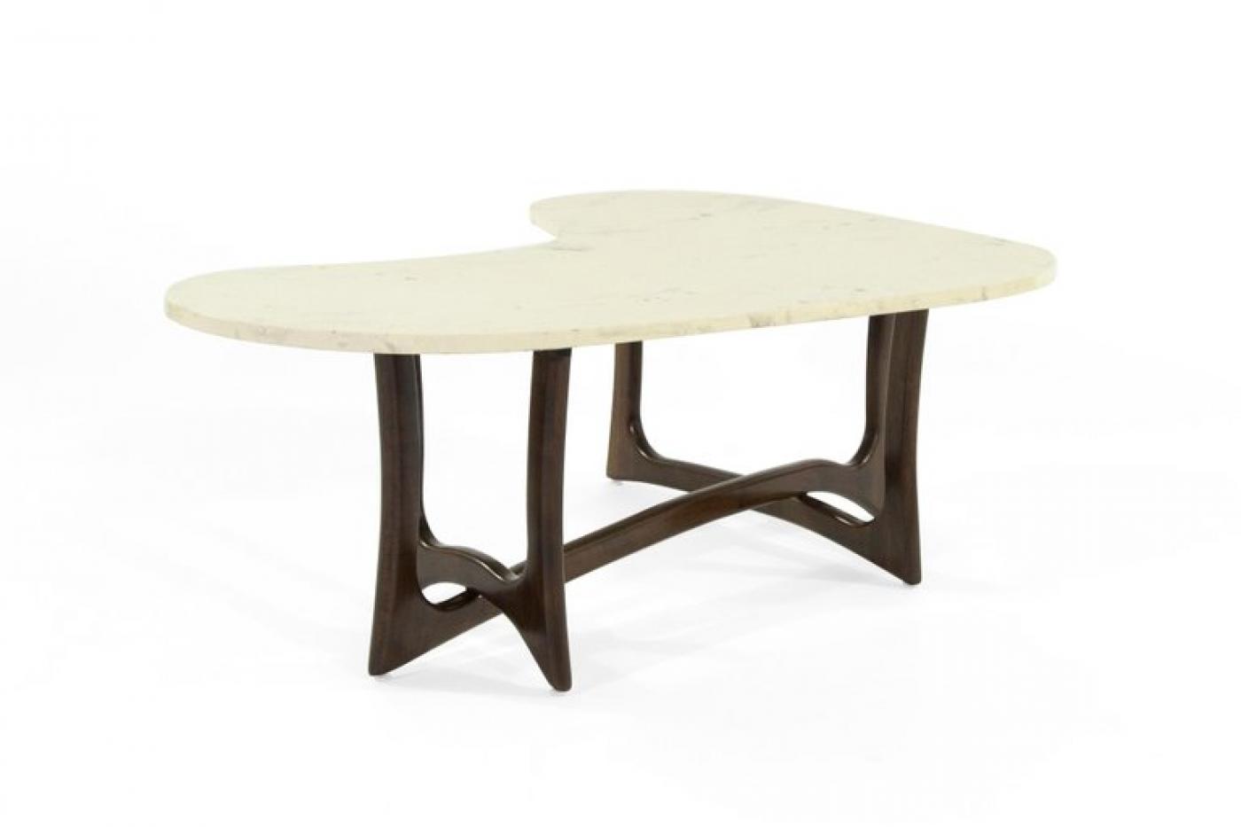 Adrian Pearsall - Asymmetric Marble Top Coffee Table by Adrian Pearsall