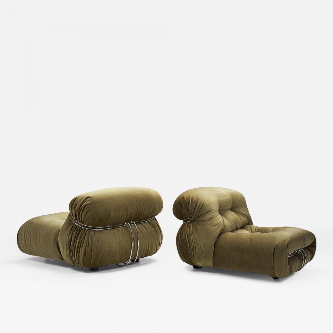 Afra & Tobia Scarpa - "Soriana" Lounge Chairs by Afra and Tobia Scarpa for  Cassina, Italy 1969