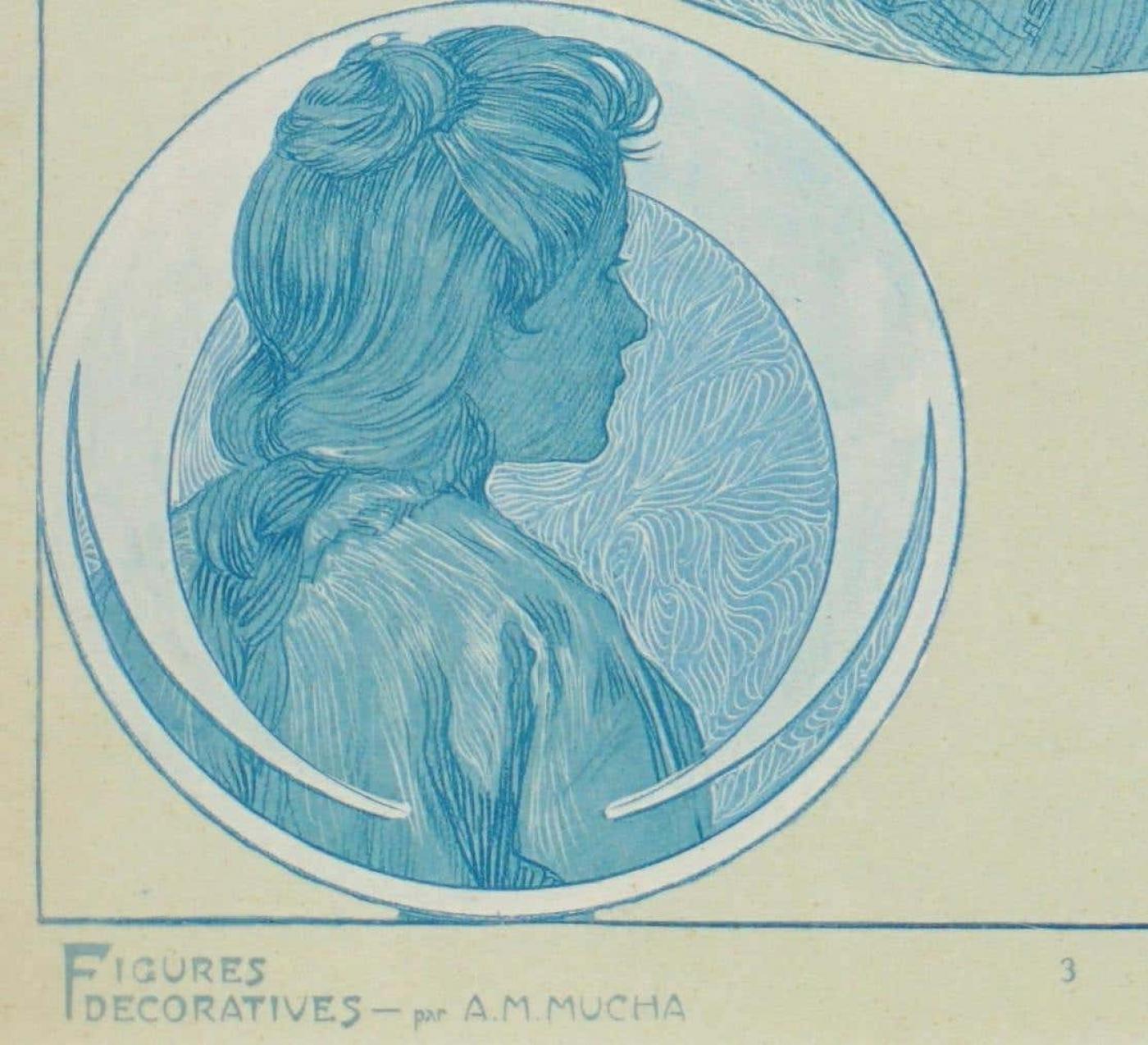 Alphonse Maria Mucha - Alphonse Mucha Figures Decoratives Plate 3