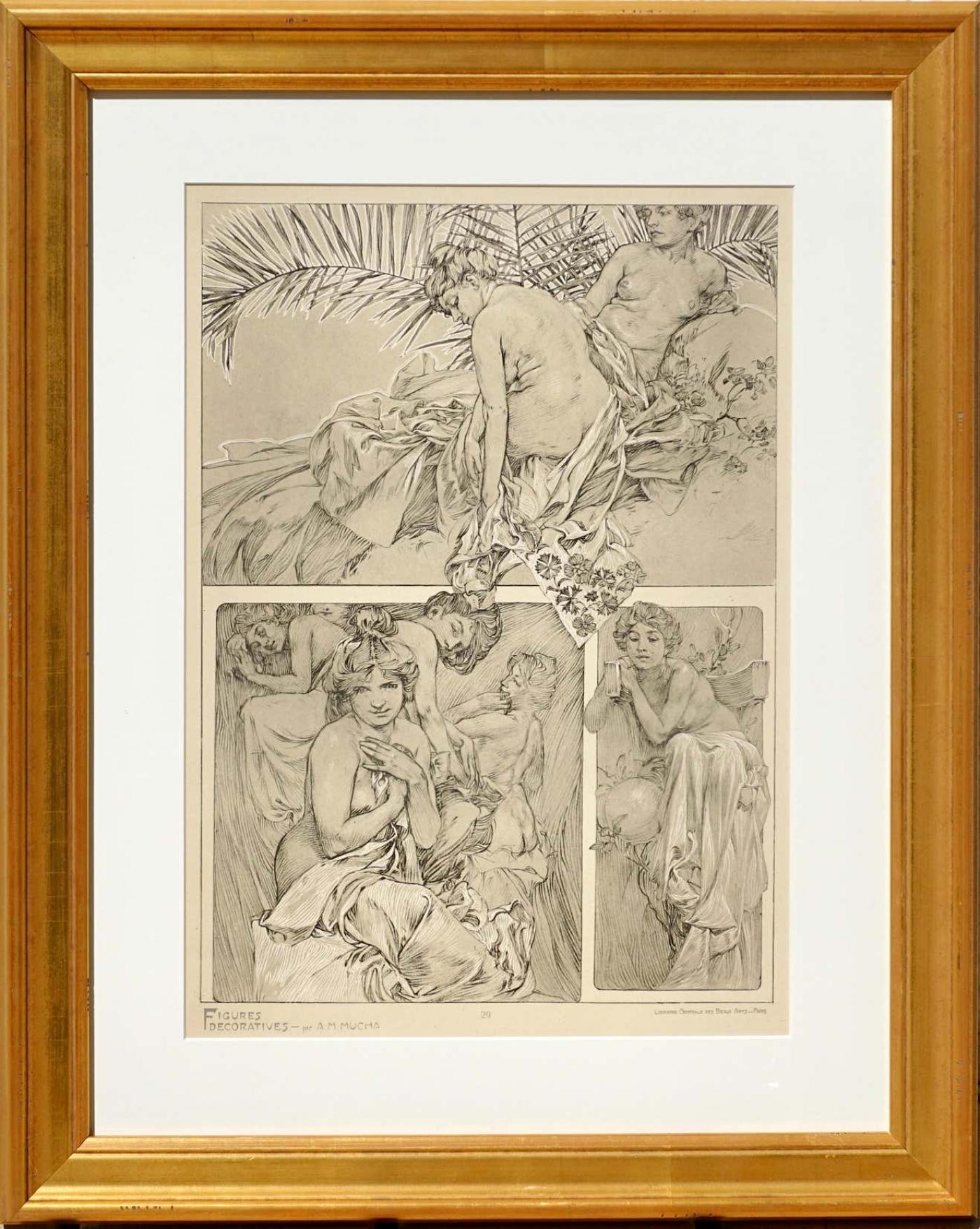Alphonse Maria Mucha - Alphonse Mucha Figures Decoratives Poster Plate 29