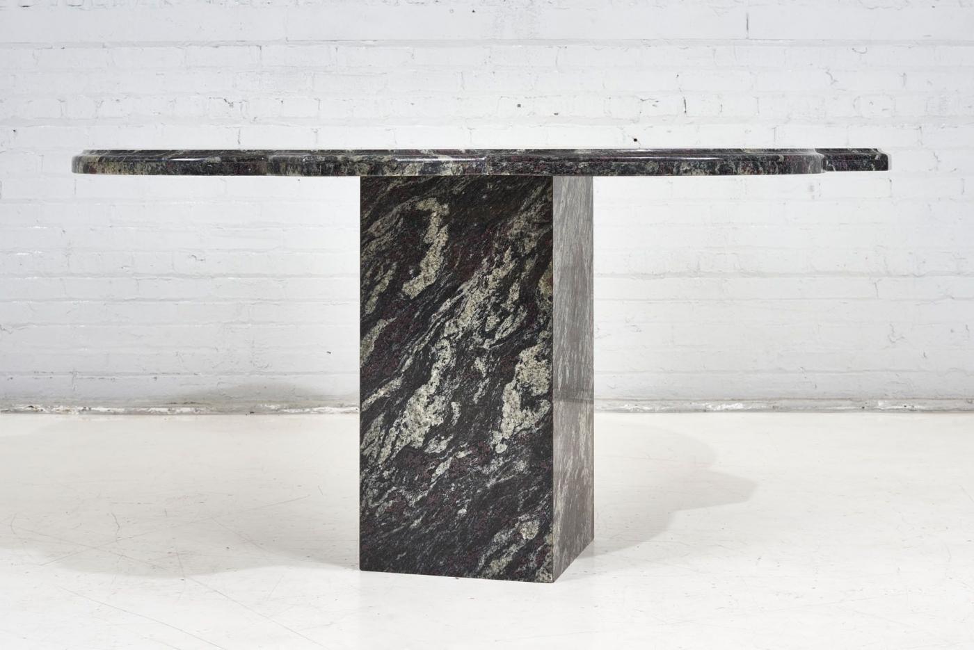 Amadeus Granite Dining Table with Quatrefoil Shape Top, Brazil