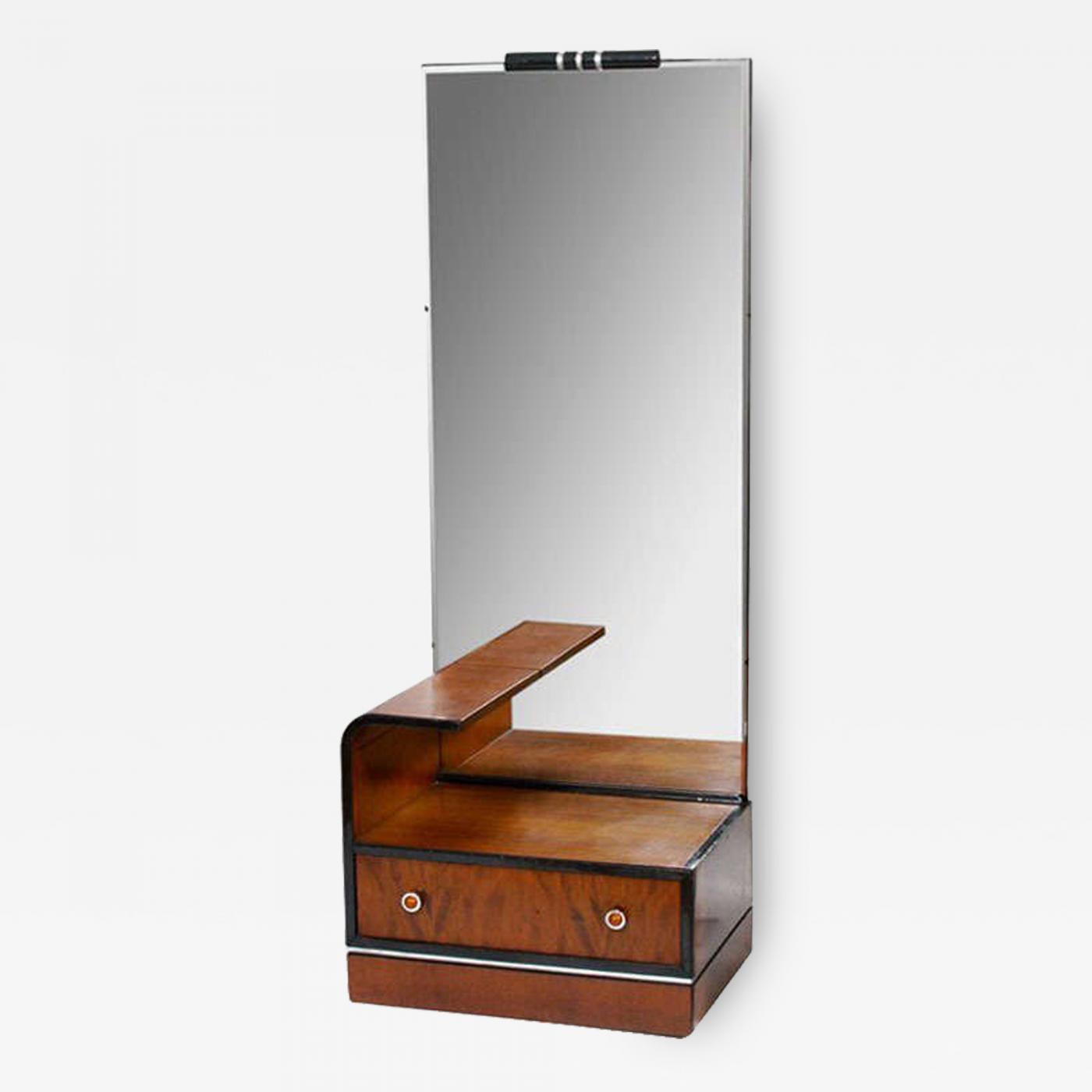 American Streamline Art Deco Vanity With Mirror