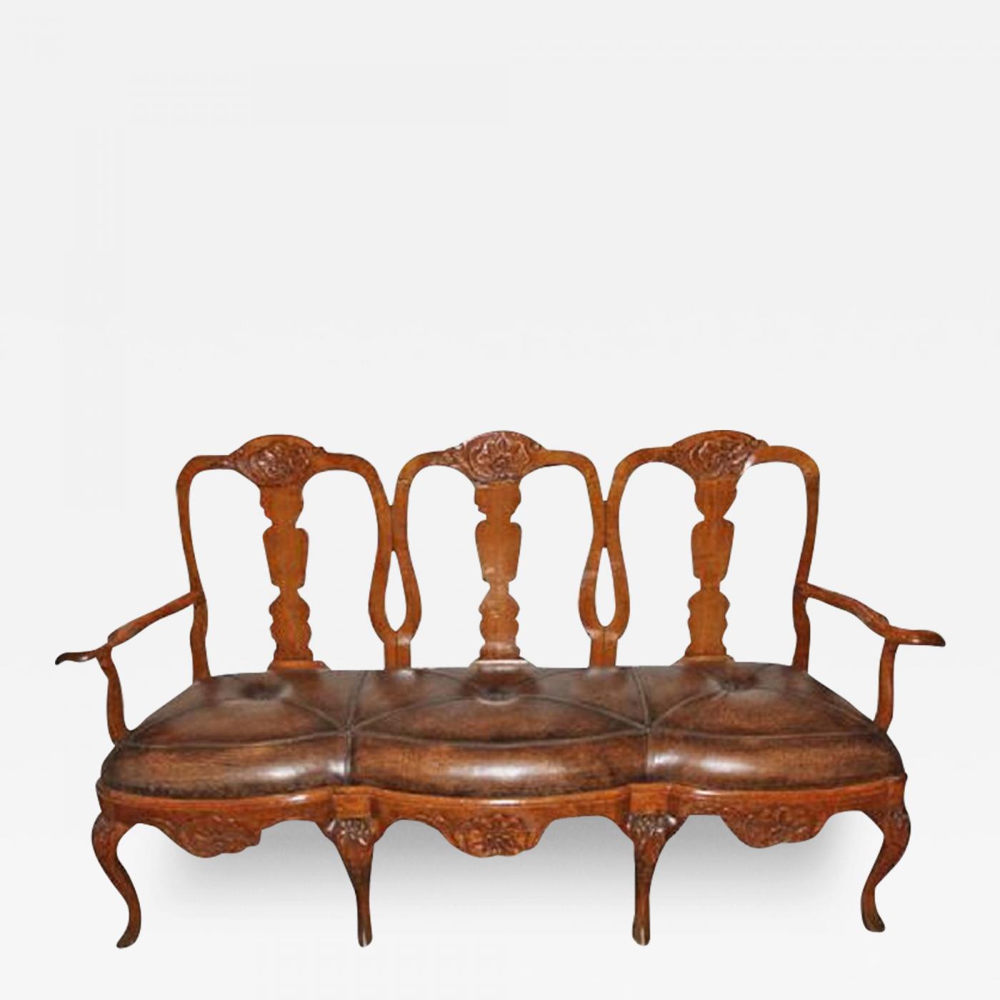 An 18th Century Dutch Queen Anne Walnut Settee