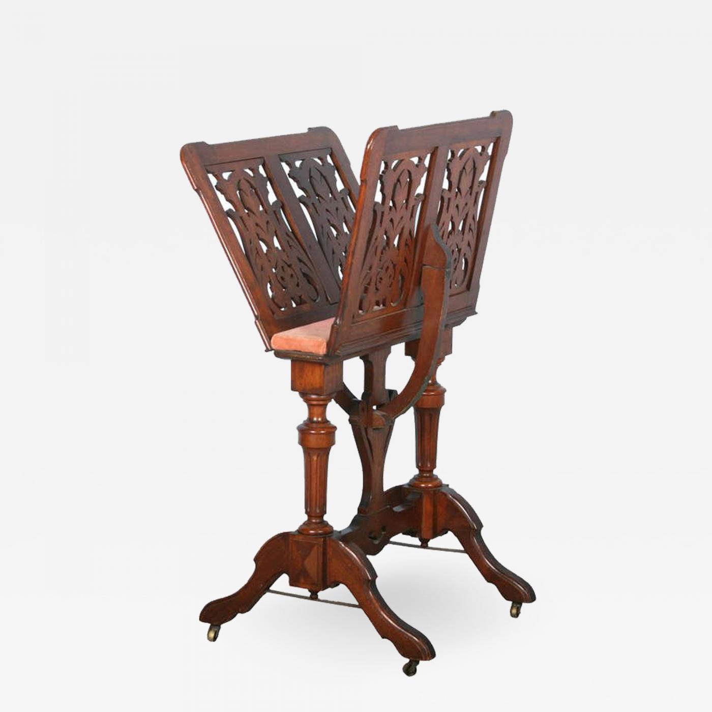 Antique 19th Century Victorian Mahogany Portfolio Or Music Stand
