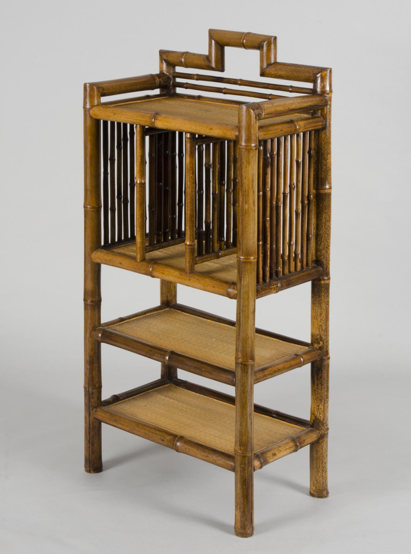 Antique Bamboo Bookcase