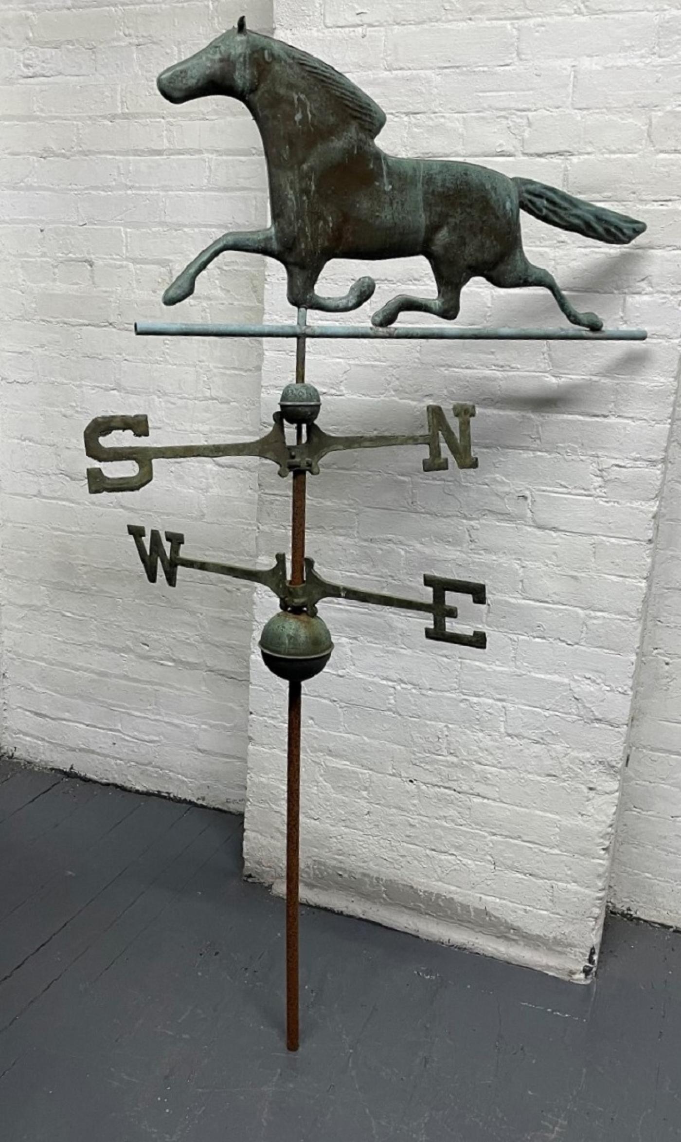 Antique Bronze Horse Weathervane