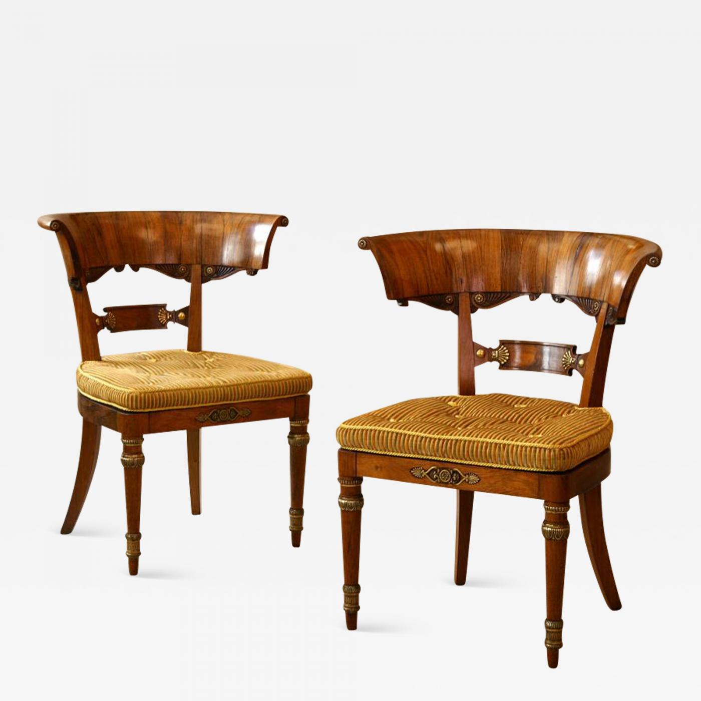 Antique Chairs Pair Of Regency Period Klismos Rosewood Library Chairs