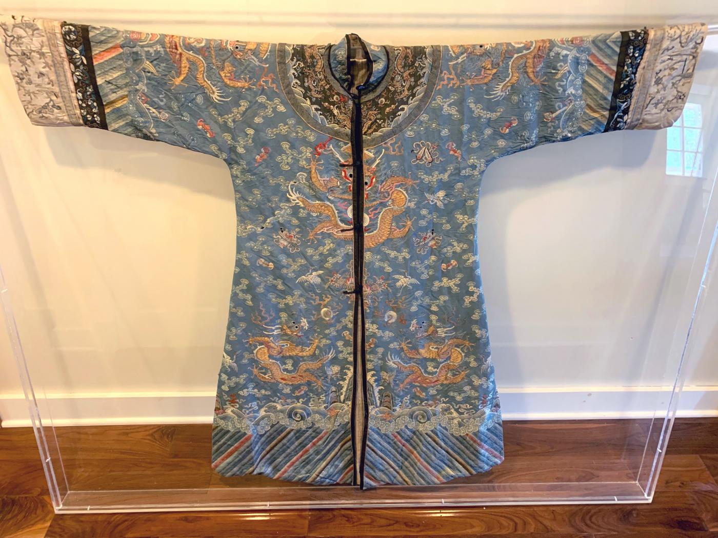 Antique Chinese Imperial Dragon Robe Qing Dynasty