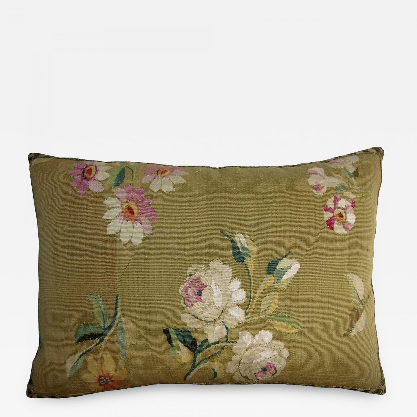 Antique French Aubusson Pillow