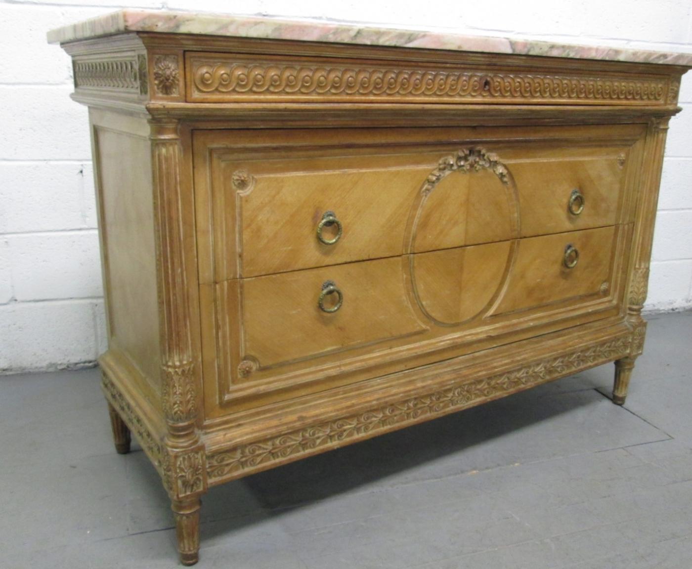 Antique French Marble Top Dresser