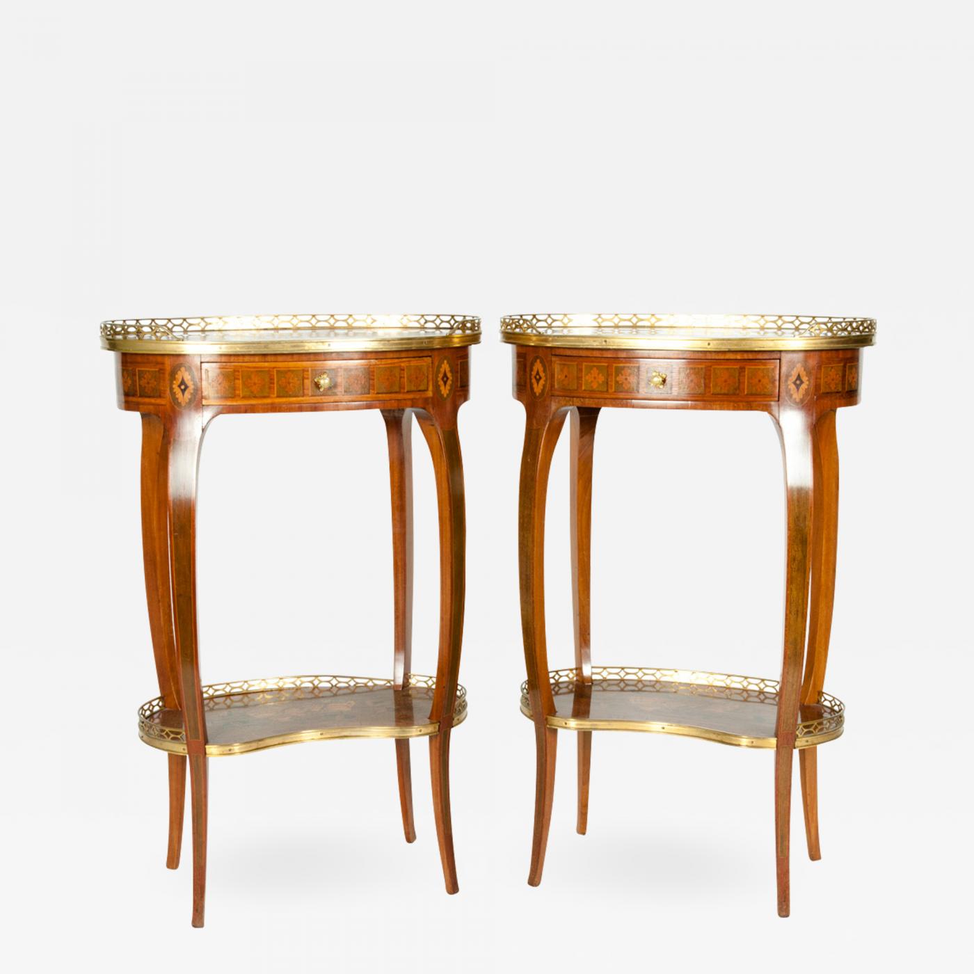 Pair Of Reproduction Louis Xv Style Accent Tables Auction
