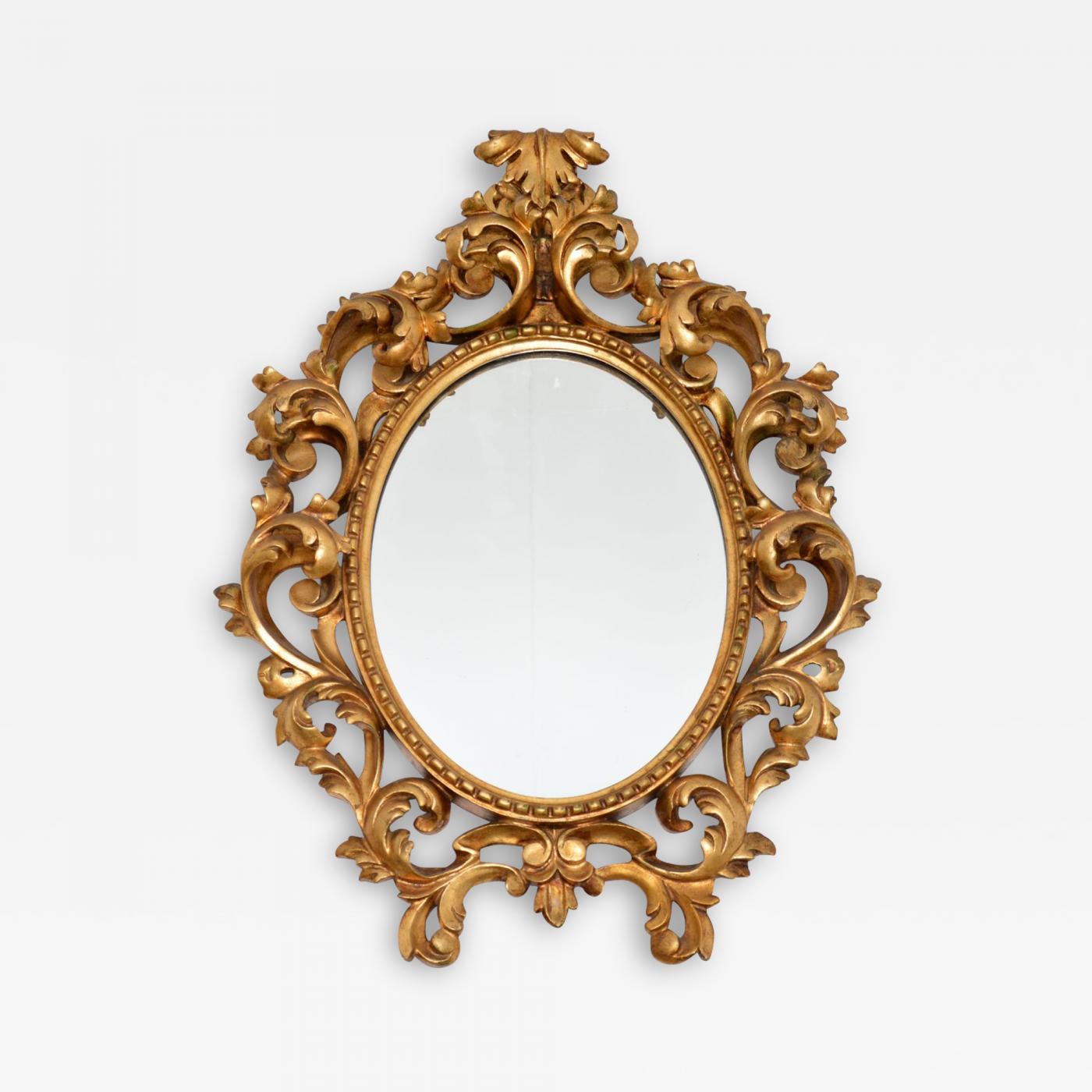 Antique French Rococo Style Gilt Wood Mirror