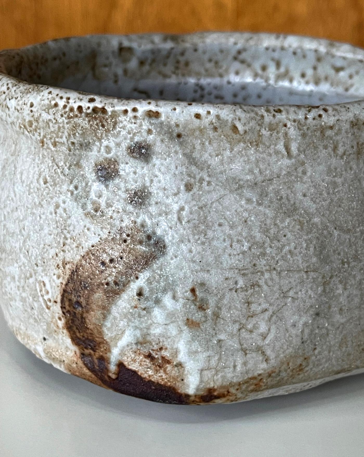 Antique Japanese Shino Ware Chawan Tea Bowl