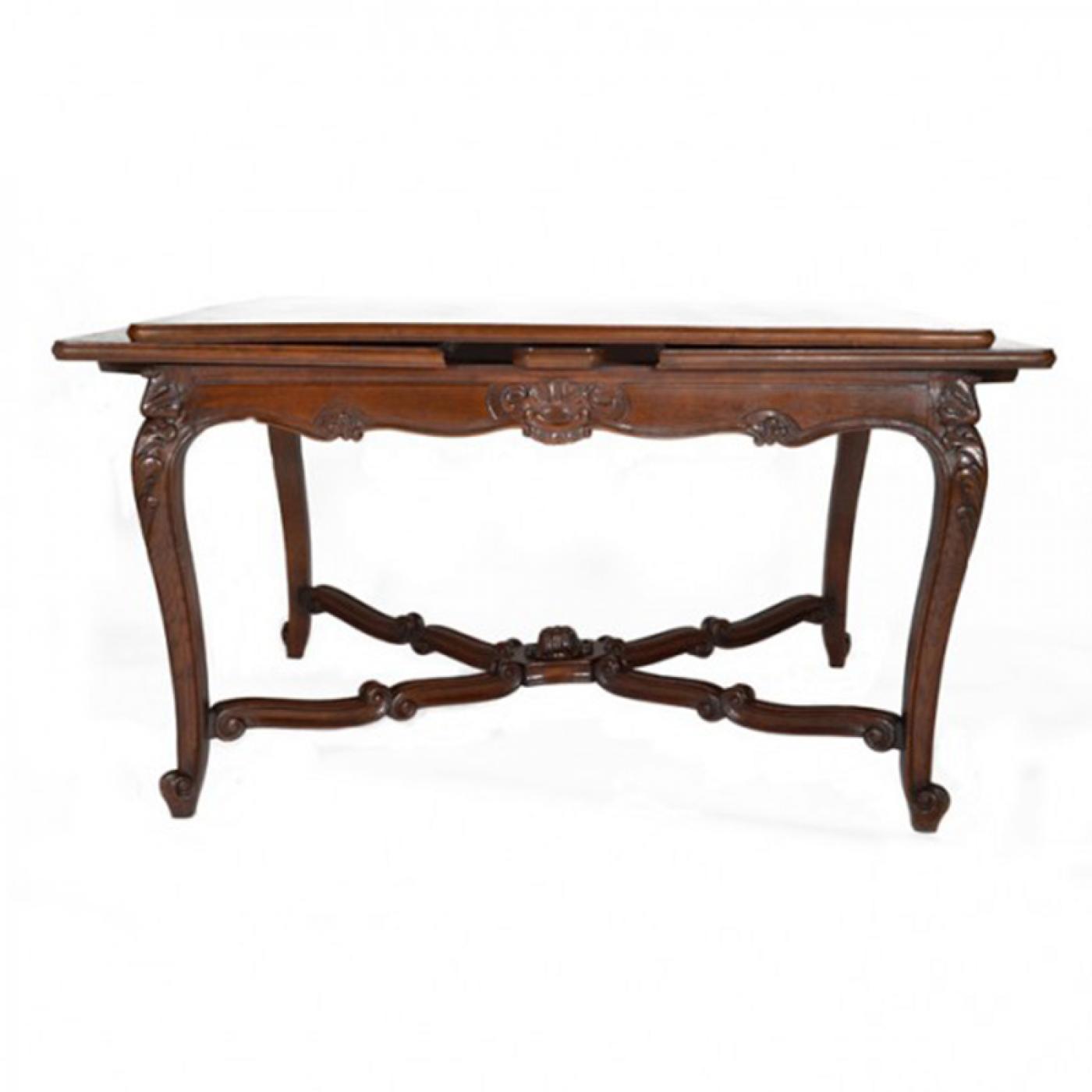 Antique Louis XV Dining Table and Six (6) Chairs, France, 19th Century