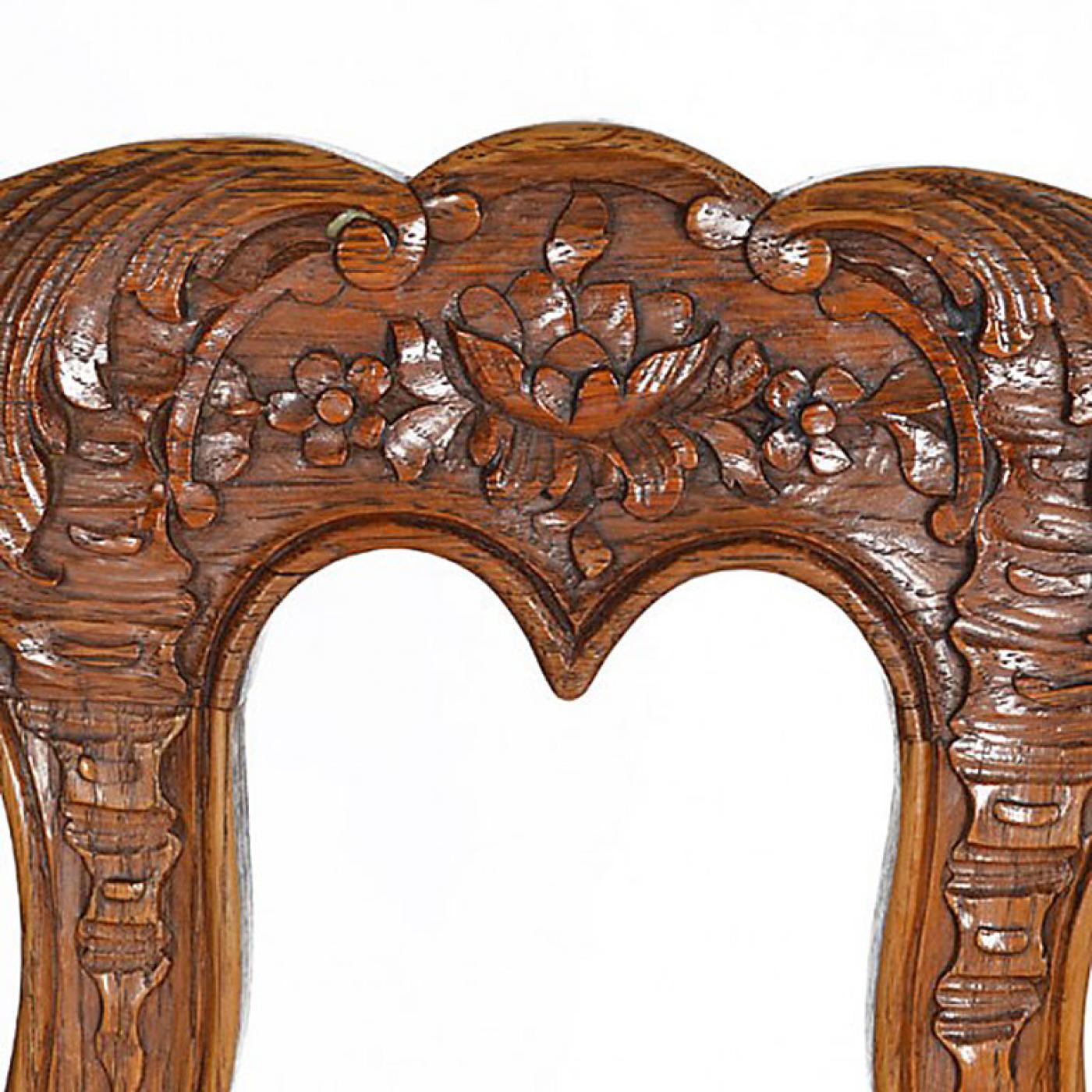 Antique Louis XV Dining Table and Six Chairs