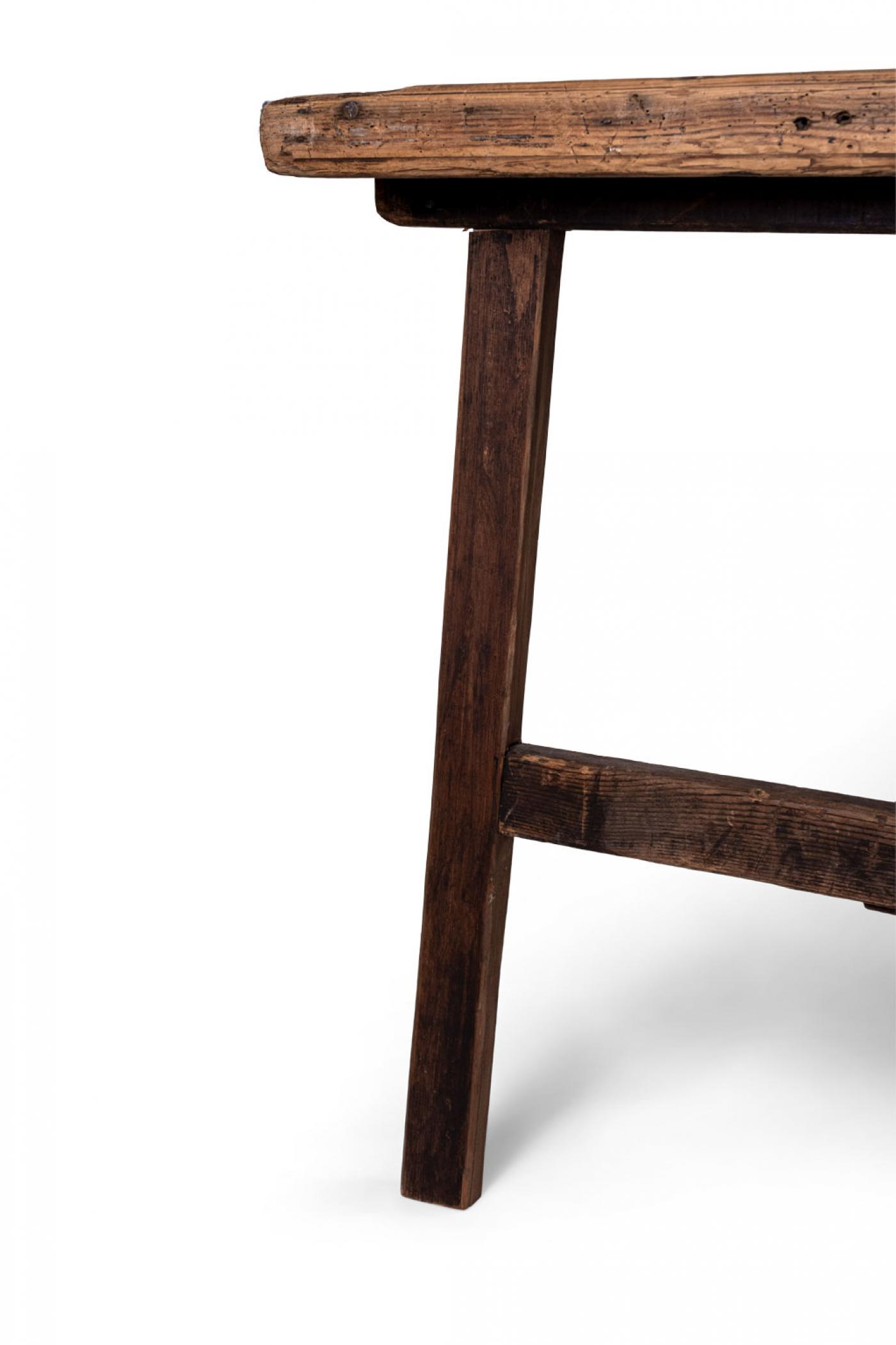 Antique Pine Trestle Dining Table