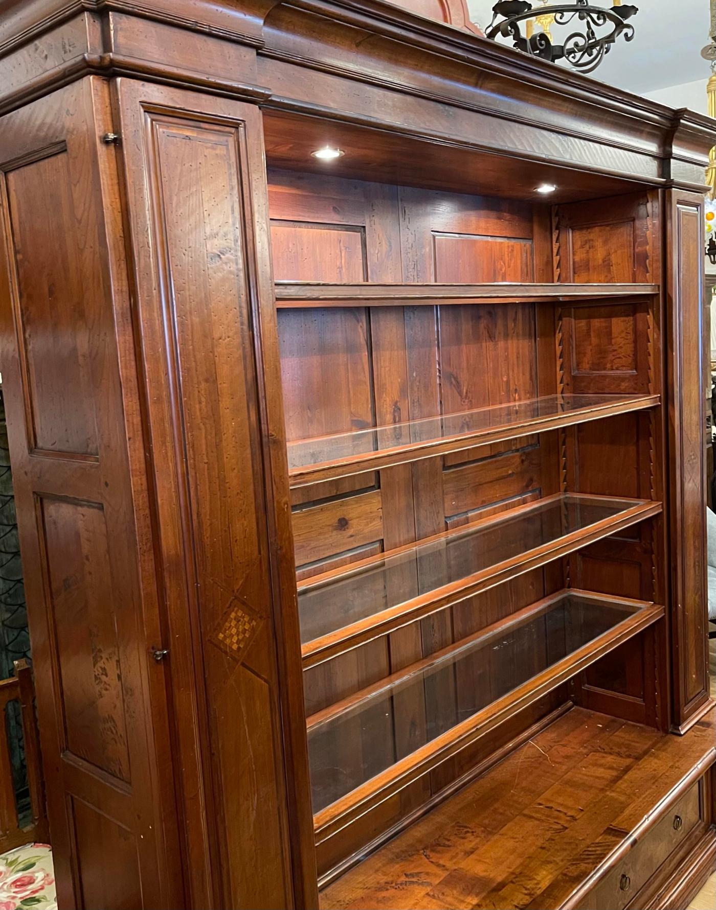 Antique Spanish Colonial Style Artitalia - Libreria Dama Open Bookcase