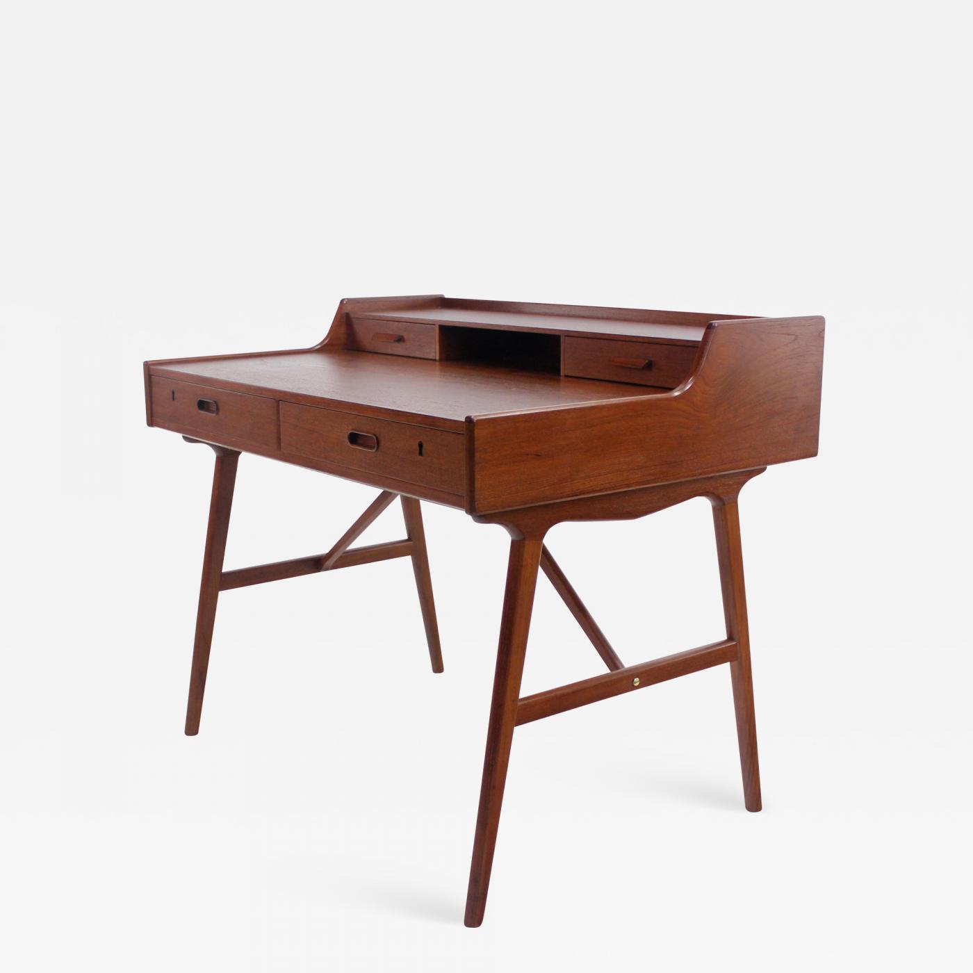 Arne Wahl Iversen Rare Scandinavian Modern Teak Desk