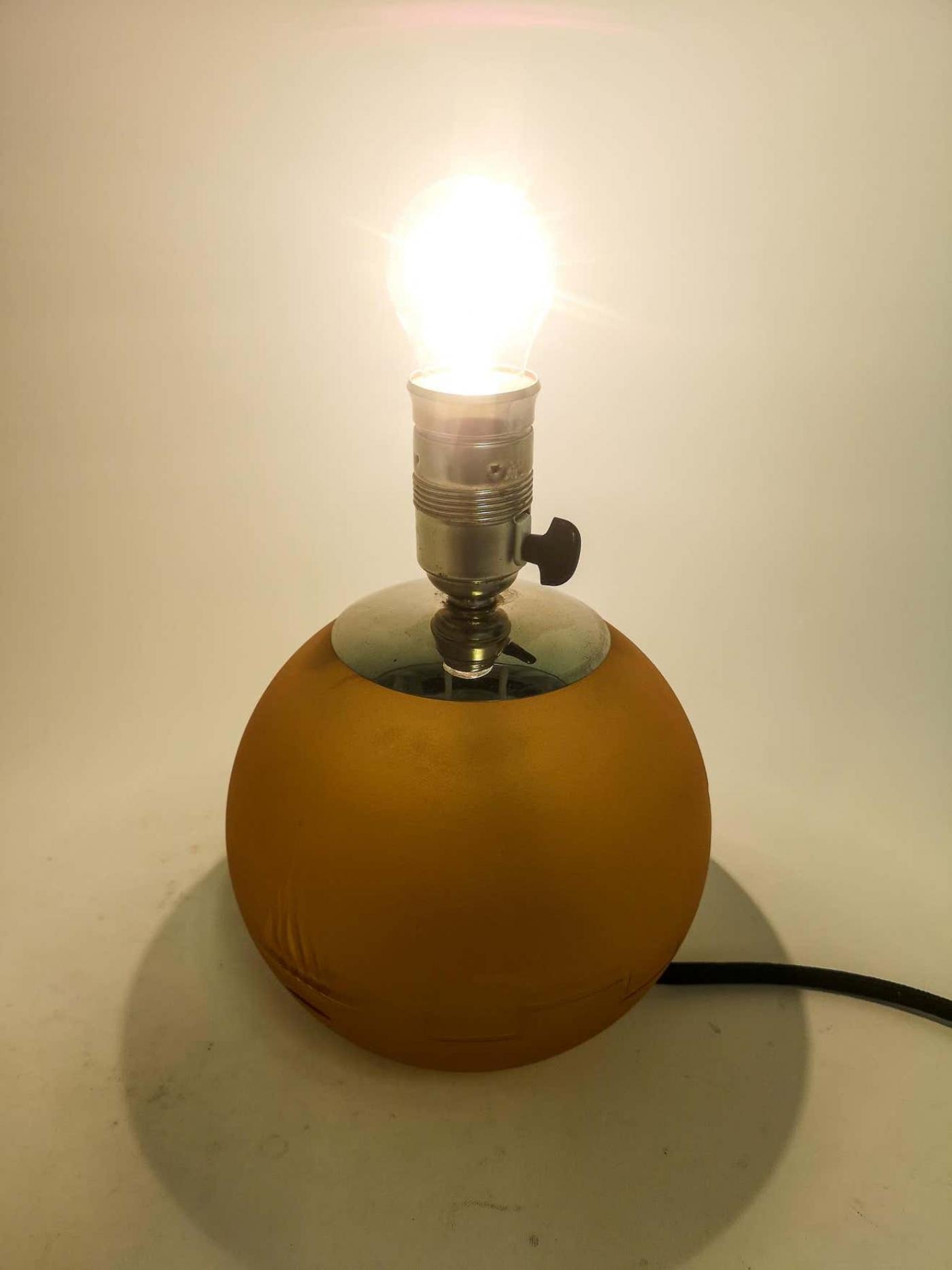 Art Deco Table Art Glass and Chrome, Sweden, 1930s