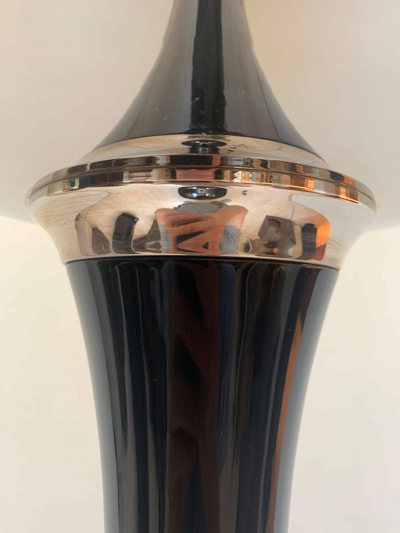 Art Deco Style Floor Lamp Black Lacquer And Nickel   Art Deco Style Floor Lamp Black Lacquer And Nickel 449625 1984702 