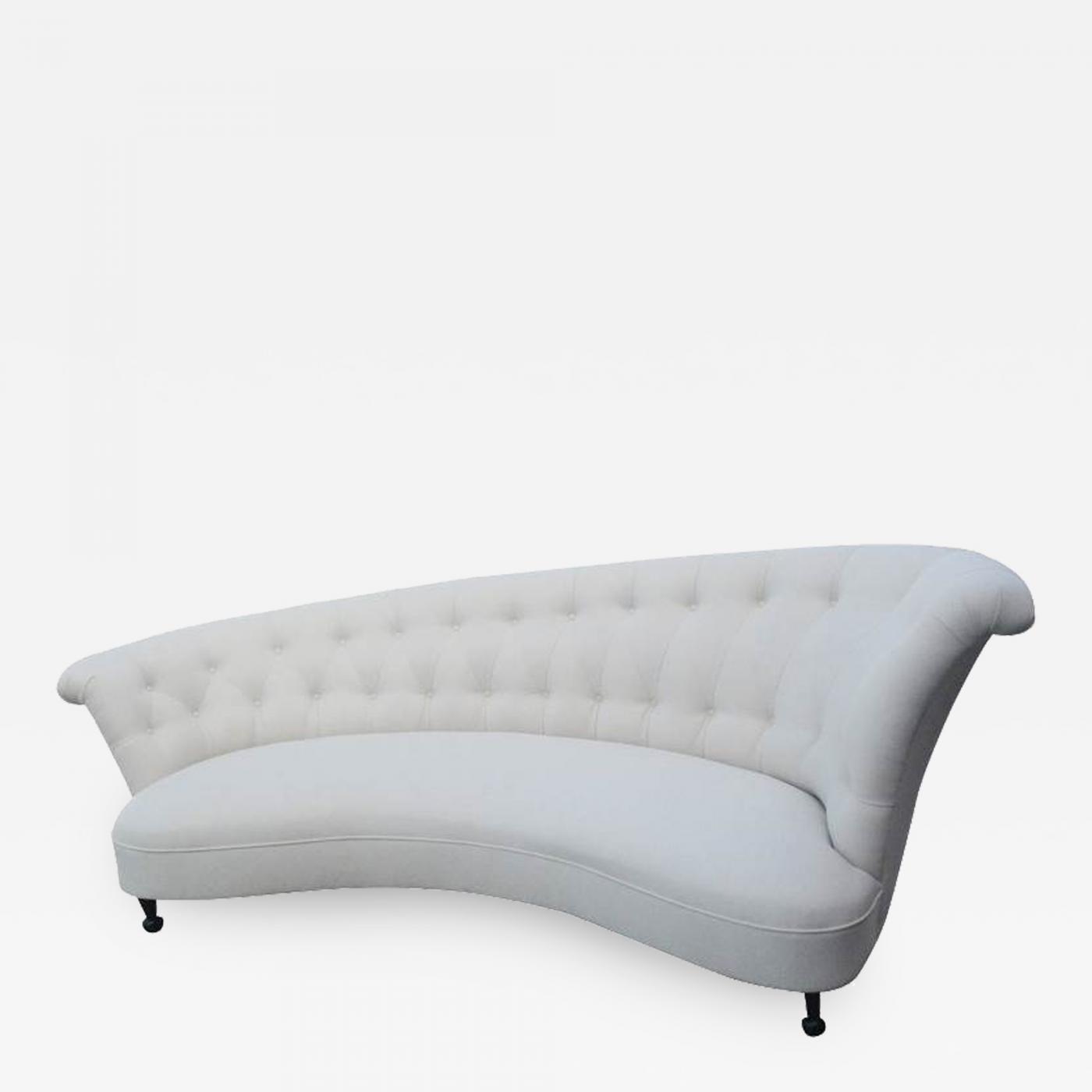 Asymmetrical Hollywood Regency Sofa