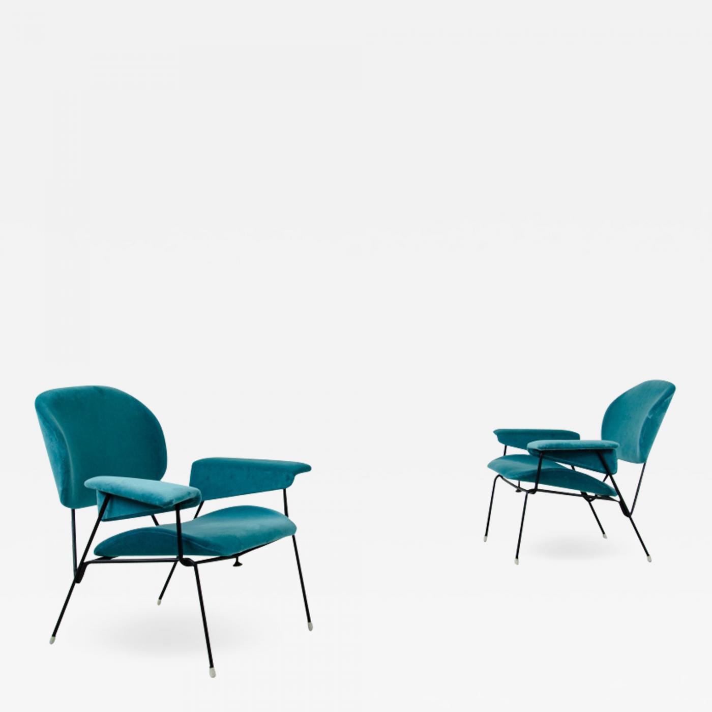 Augusto Bozzi - Augusto Bozzi, pair of rare 1950's armchairs