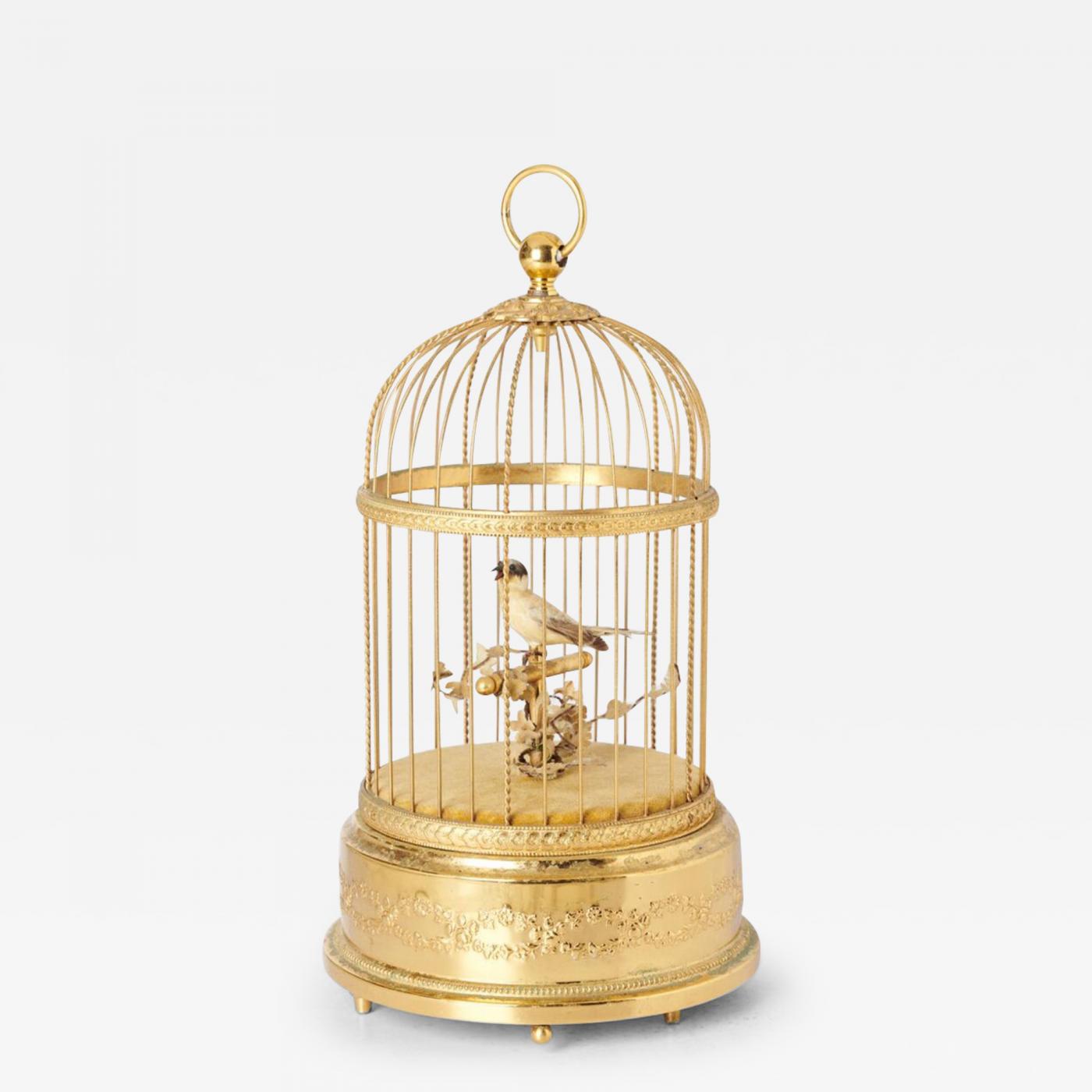 Automaton Brass Birdcage Circa 1930'S
