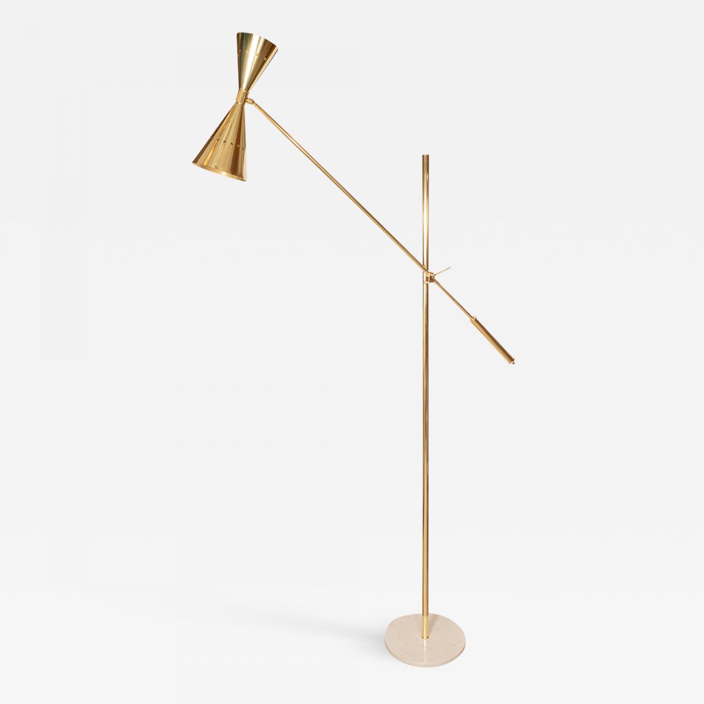 Brass Spotlight Floor Lamp
