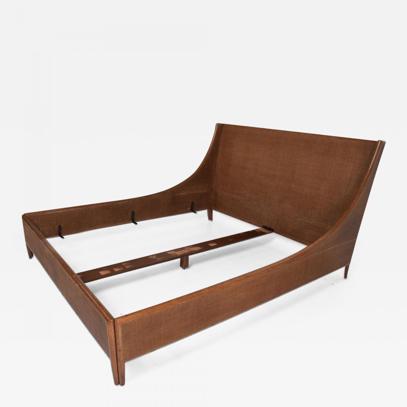 mid century bed frame king