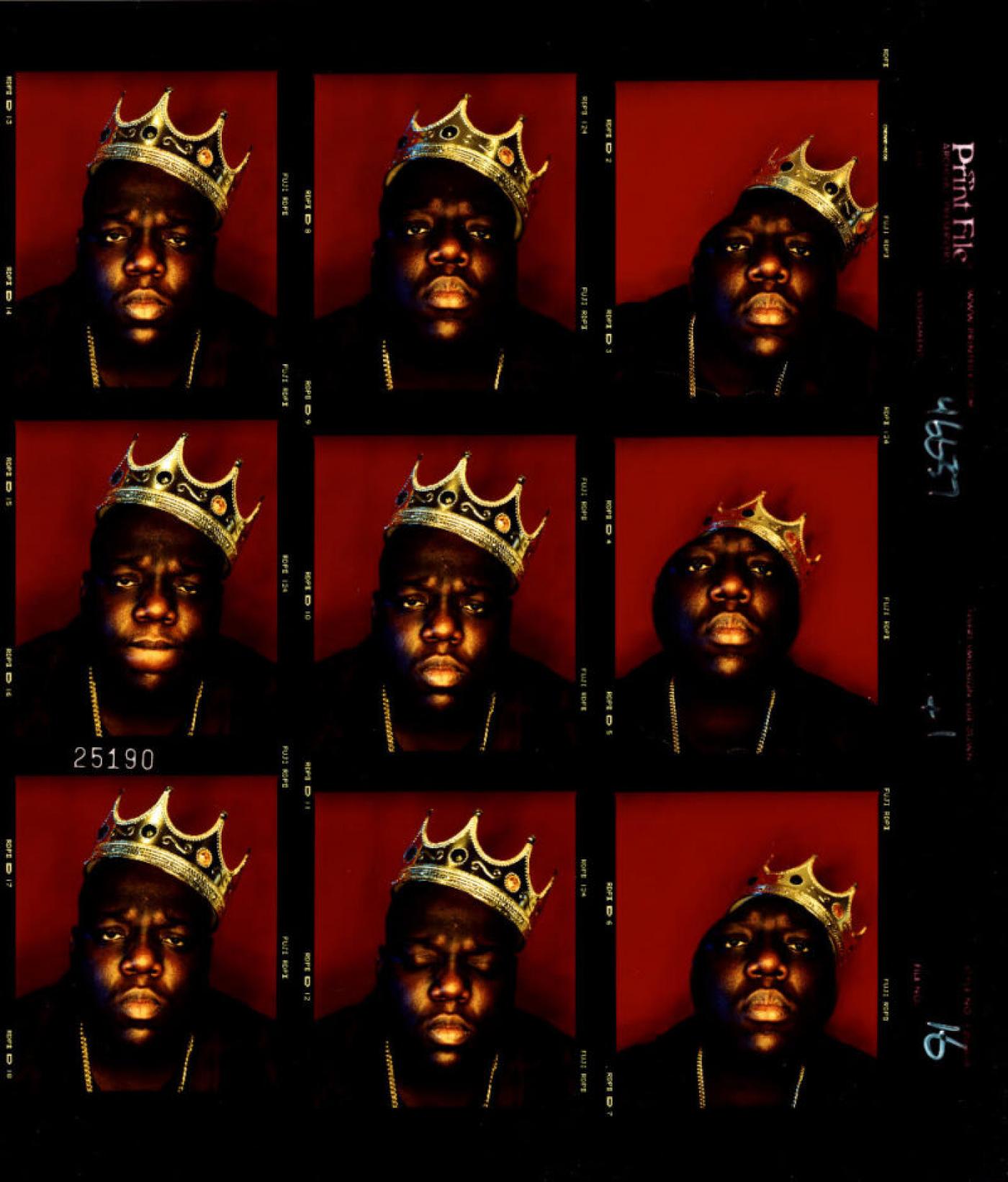 Barron Claiborne Barron Claiborne Biggie Smalls “king Of New York” Contact Sheet Usa 1997